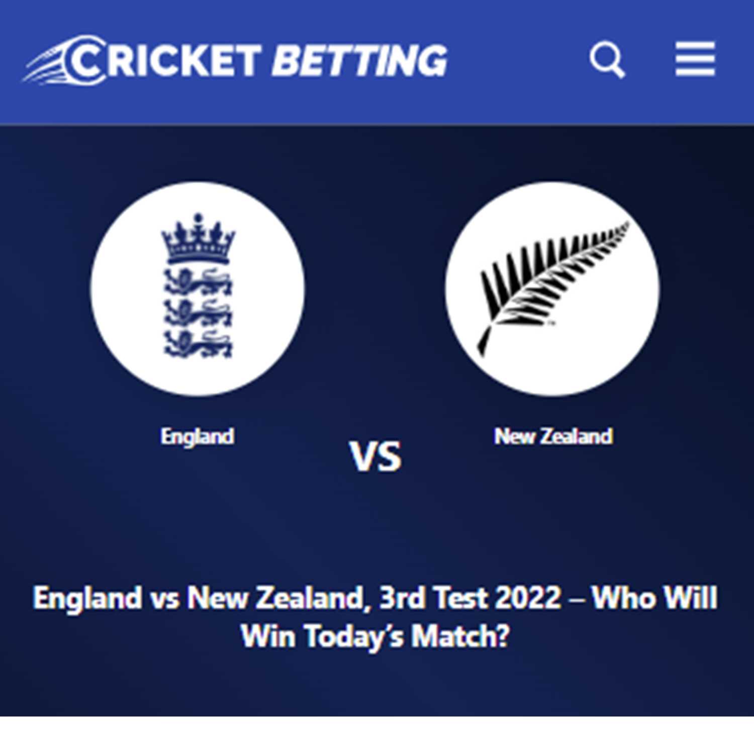 England vs New Zealand, 3rd Test 2022