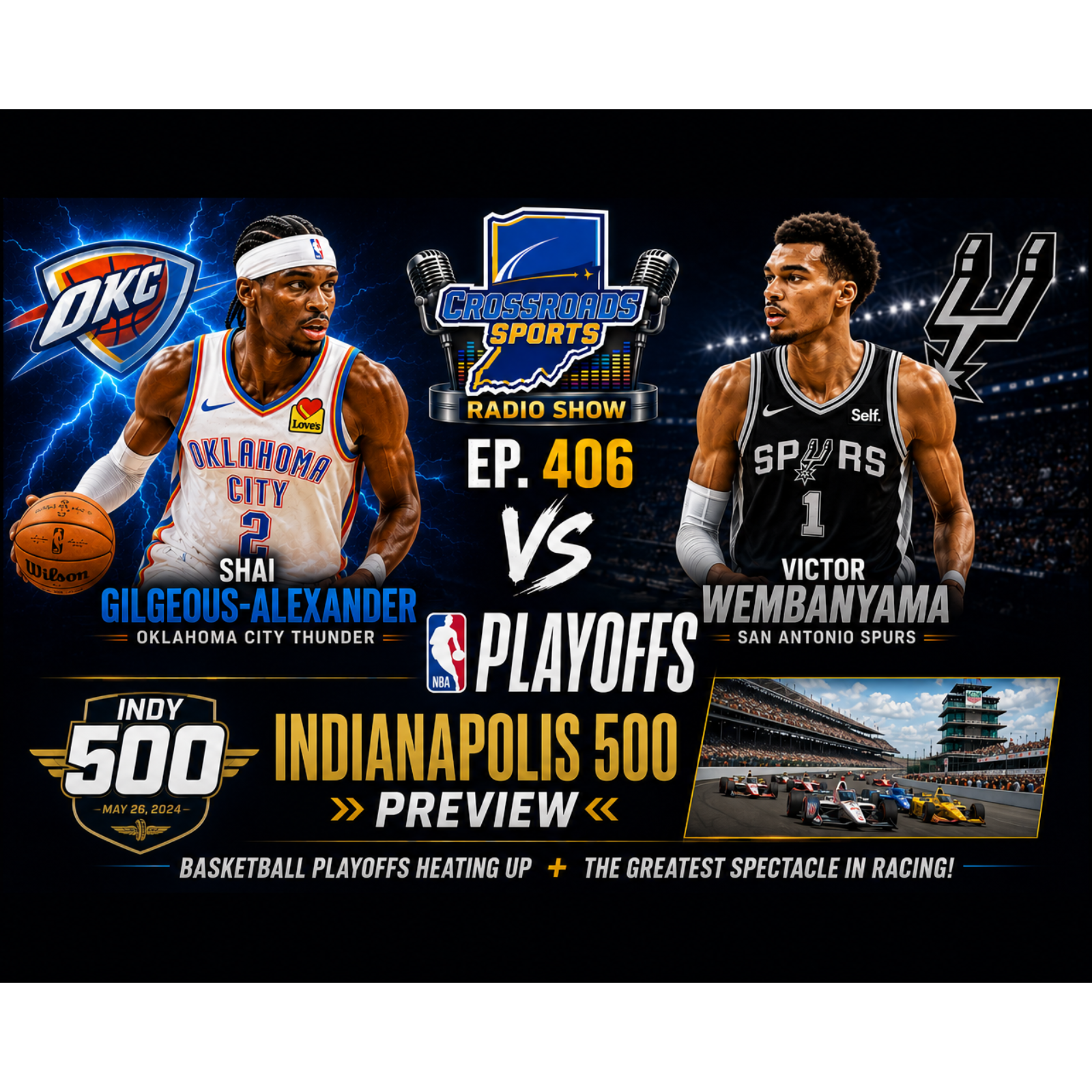 Crossroads Sports Radio Show Ep. 406 (NBA Playoffs, Indy 500 Preview, and more!) episode artwork