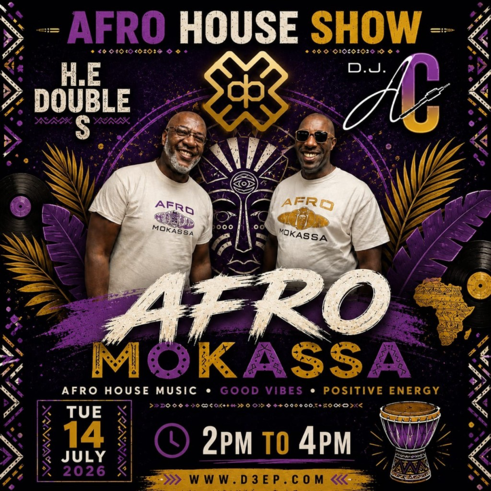 H.E. Double S & DJ AC - Afro Mokassa (14/07/26) episode artwork