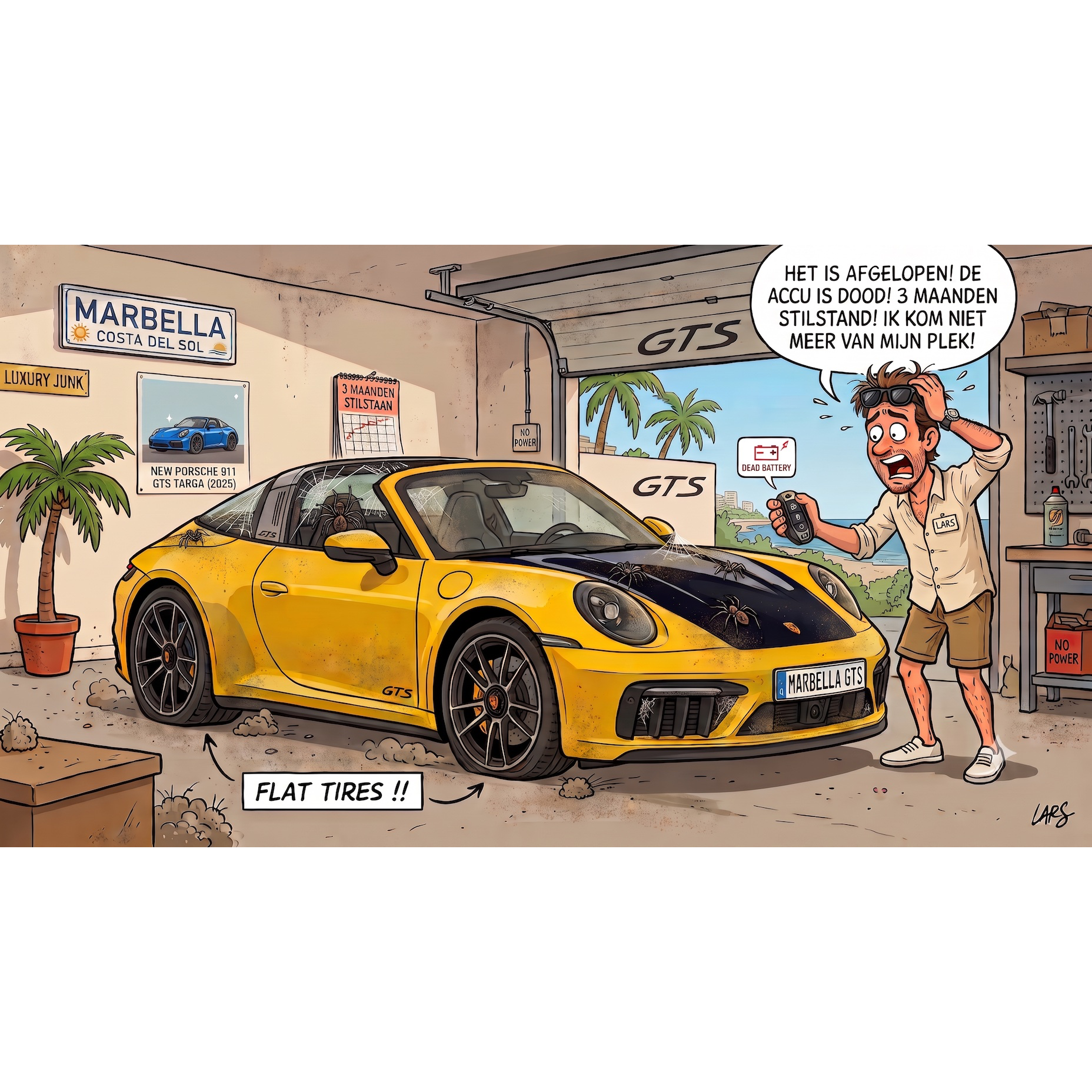 Marbella 2026, de Porsche 911 Targa GTS staat 3 maanden stil in je garage en ... episode artwork