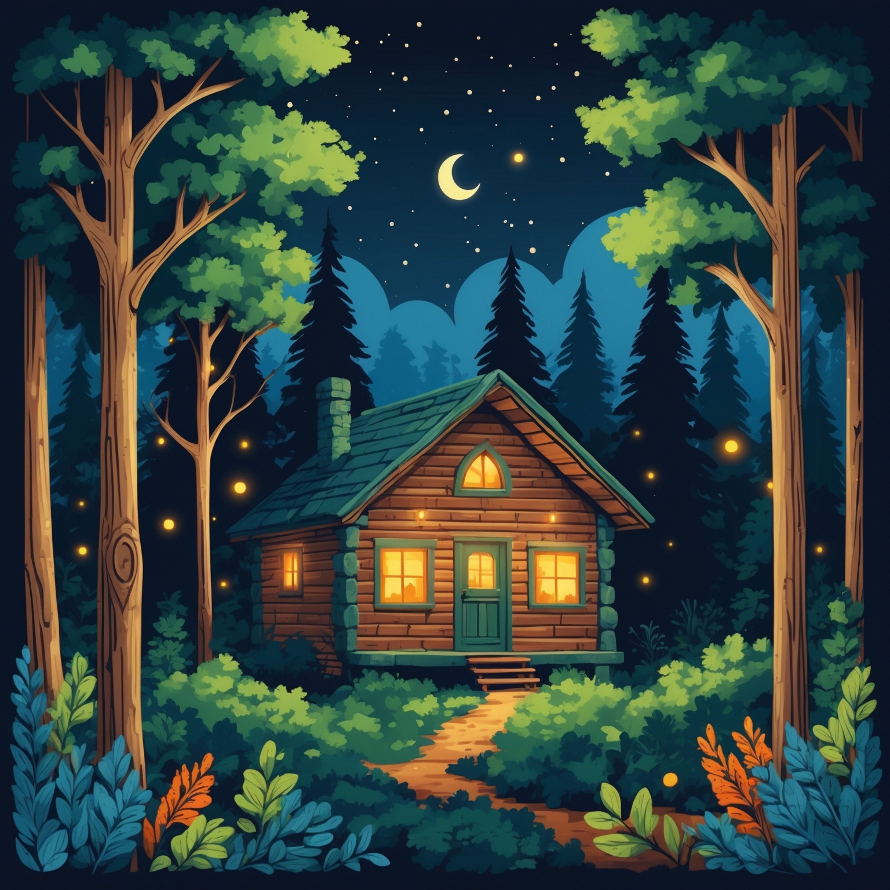 The Magical Library in Ancient Woodland (Meditative Bedtime Story)