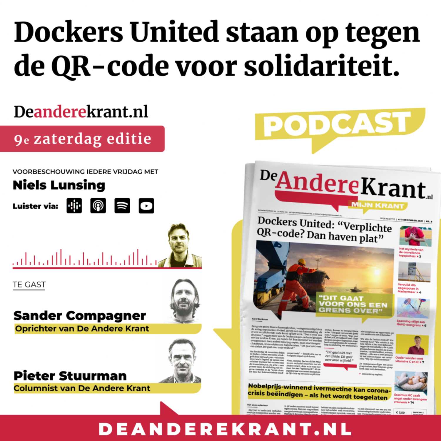 Dockers United staan op tegen de QR-code voor solidariteit. | De Andere Krant Podcast