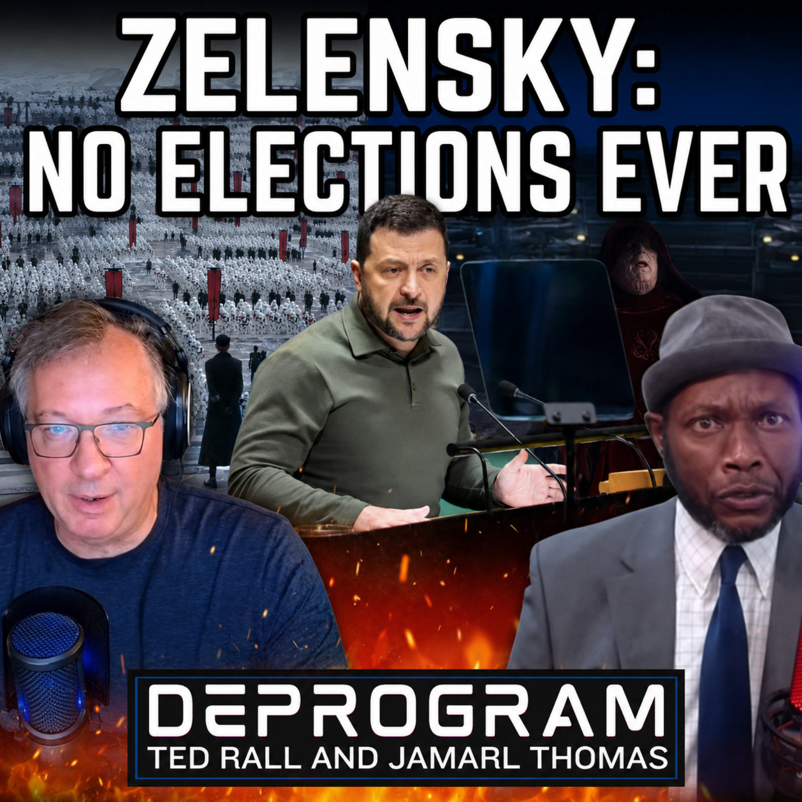 Zelensky Angrily Refuses to Allow Elections | DeProgram with Ted Rall and Jamarl Thomas