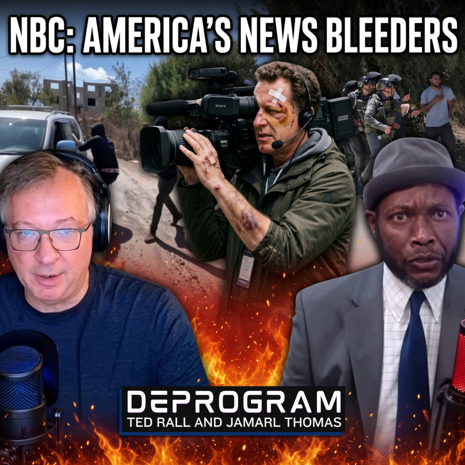 Israeli Settler-Terrorists Maul NBC News Journalists | DeProgram with Ted Rall and Jamarl Thomas