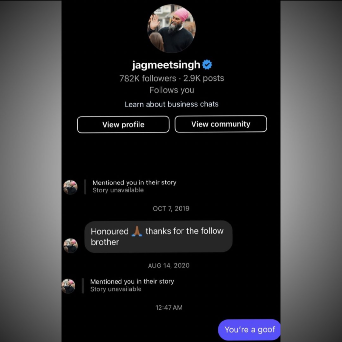 drake responds to 5 year old dm at like 1 am to call some dude a goof for going to a kendrick show hahaha