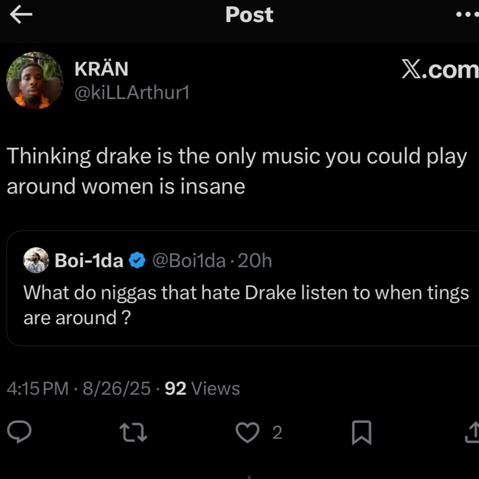 drake's producer thinks drake is the only one making music???