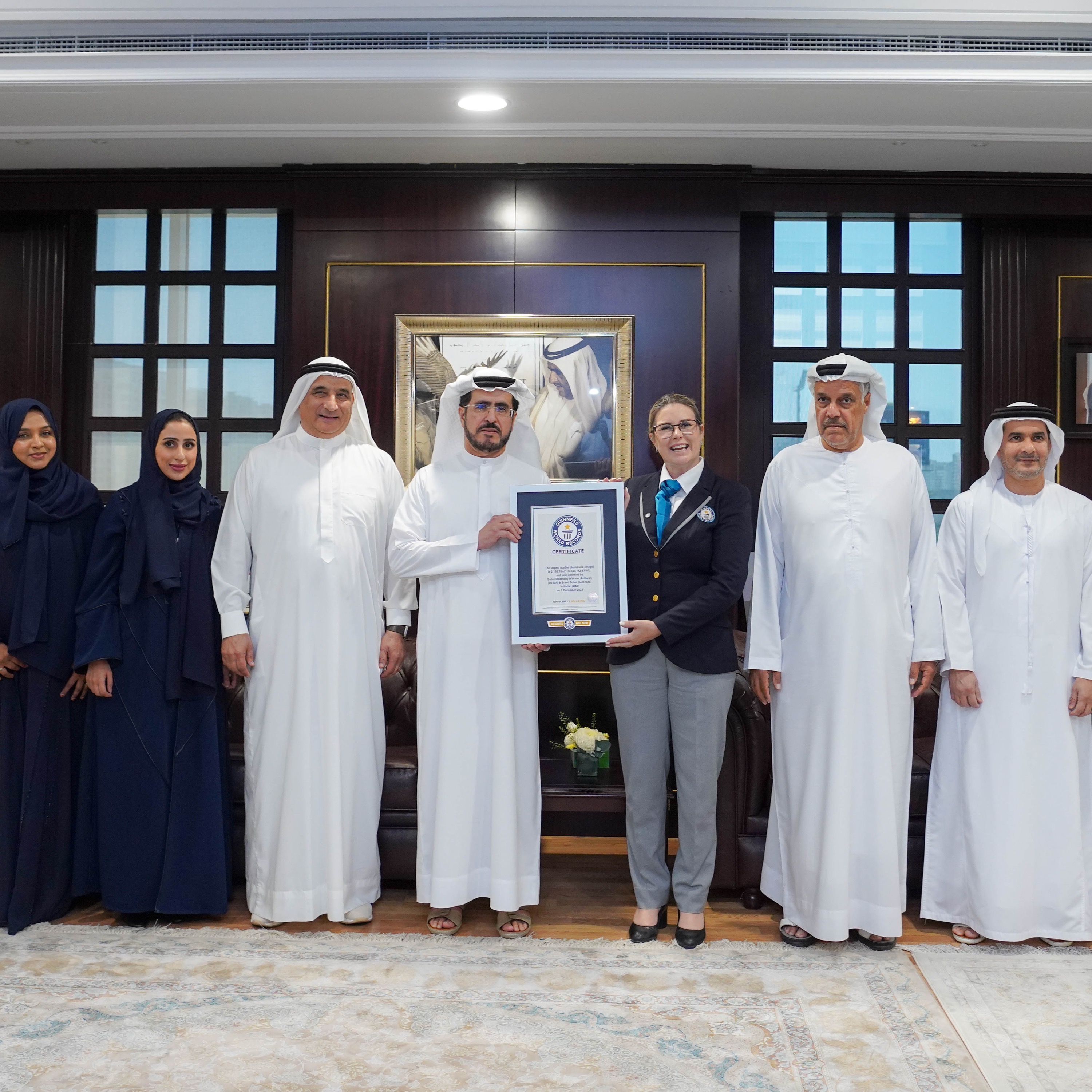 DEWA enters Guinness World Records for the world’s largest tile mosaic  The Hatta Sustainable Waterfalls artwork pays tribute to the late Sheikh Zayed and Sheikh Rashid  episode artwork