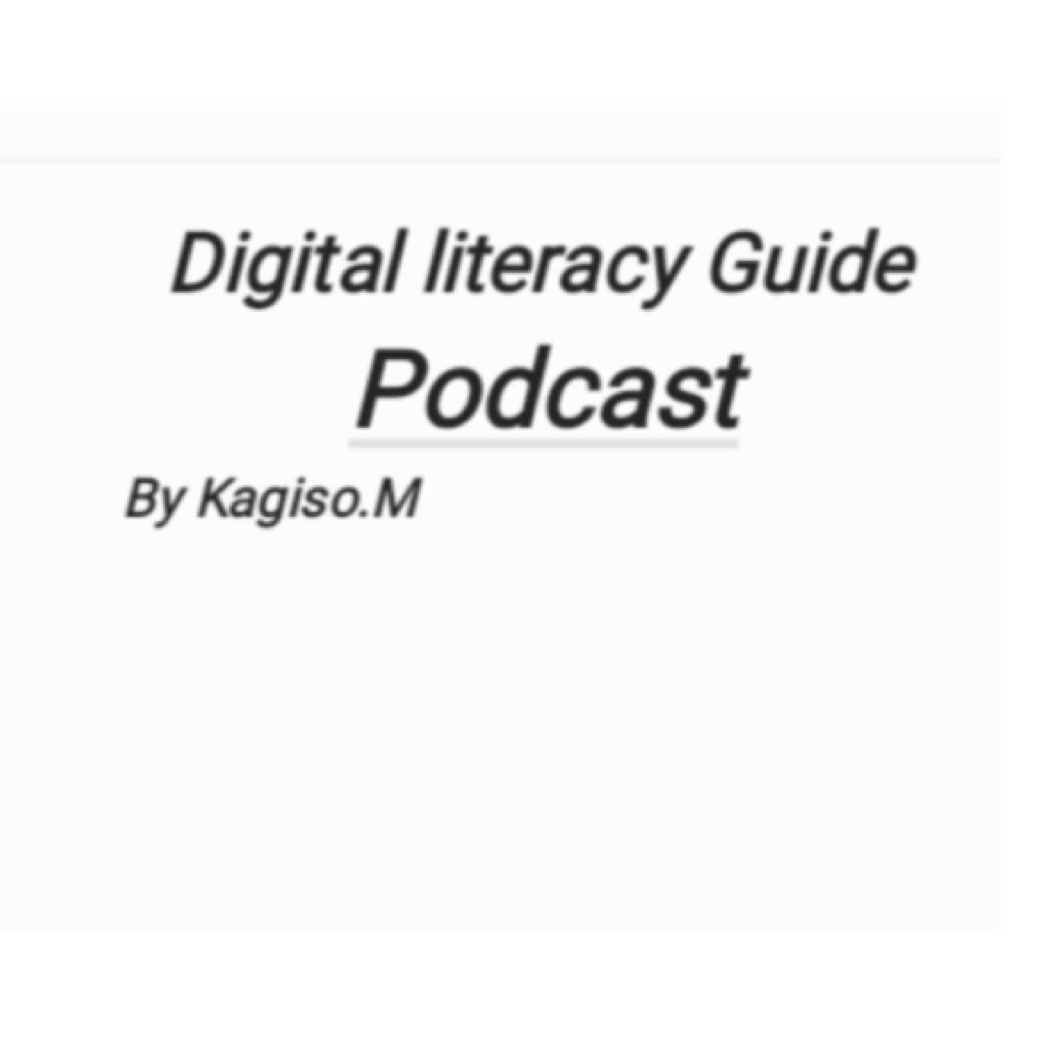Digital literacy Skills Guide  episode artwork