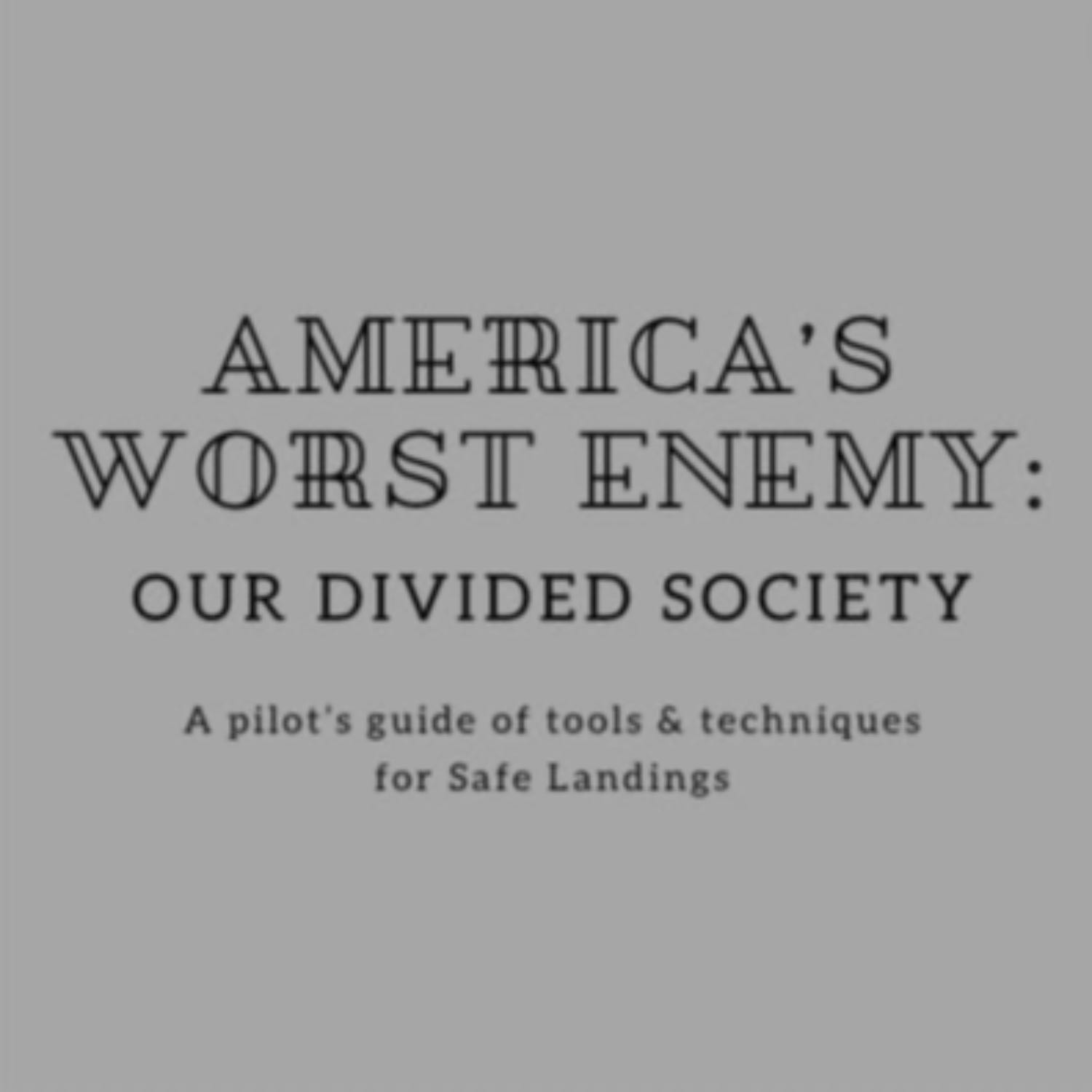 America\'s Worst Enemy:Our Divided Society