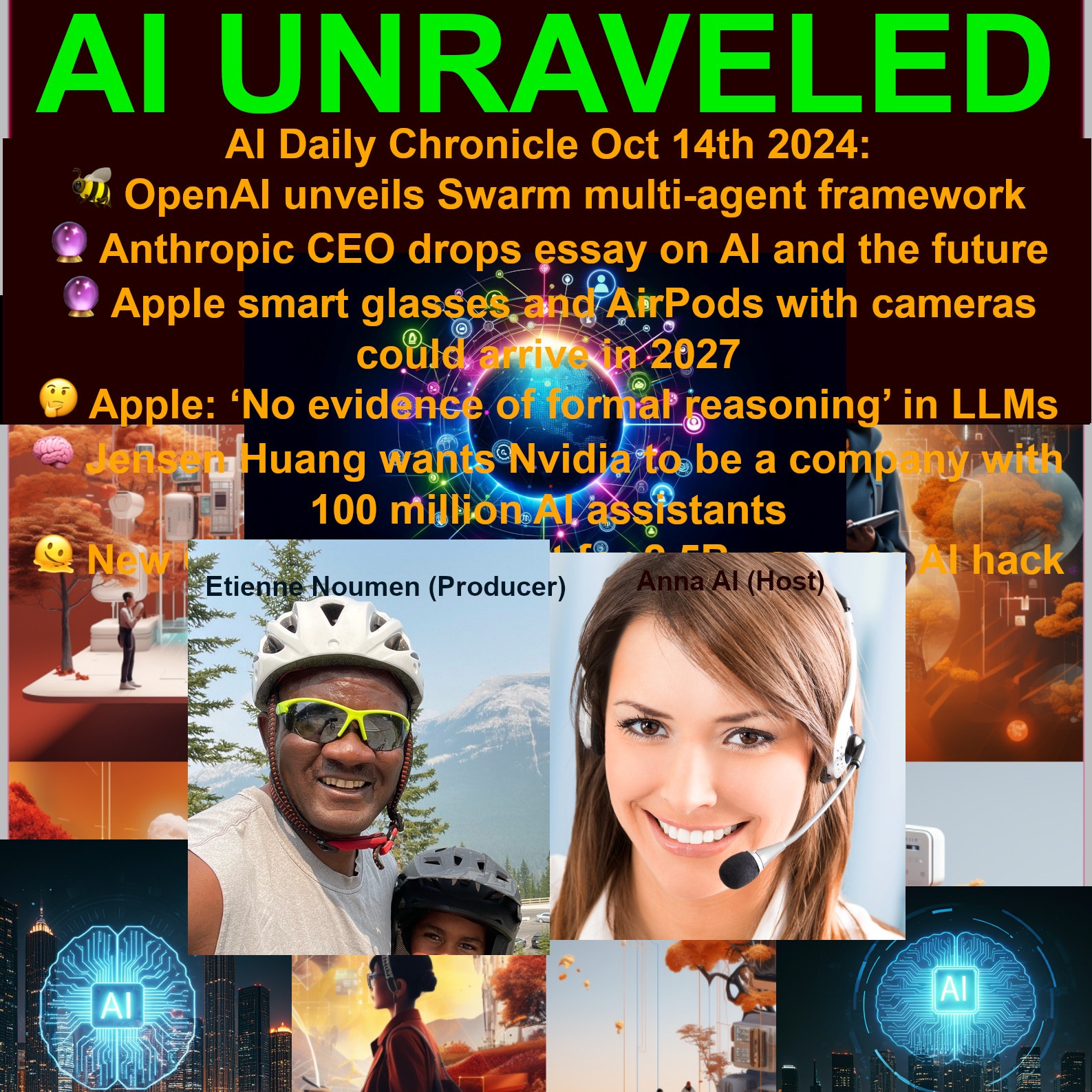 A Daily Chronicle of AI Innovations on October 14th 2024: 🐝 OpenAI unveils Swarm multi-agent framework 🤔 Apple: ‘No evidence of formal reasoning’ in LLMs 🧠 Jensen Huang wants Nvidia to be a company with 100 million AI assistants
