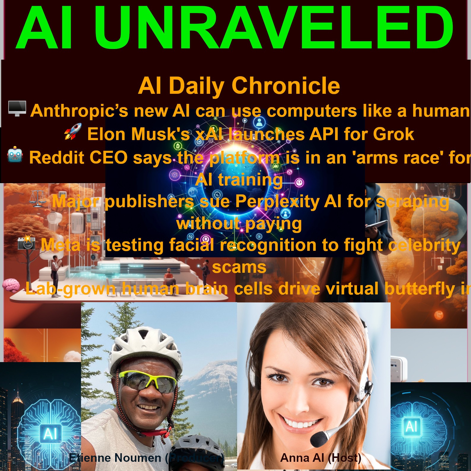 Daily Ai Chronicle: 🖥️Anthropic’s new AI can use computers like a human 🤖Microsoft reveals autonomous Copilot agents 🚀 Elon Musk's xAI launches API for Grok 🤖Reddit CEO says the platform is in an 'arms race' for AI training