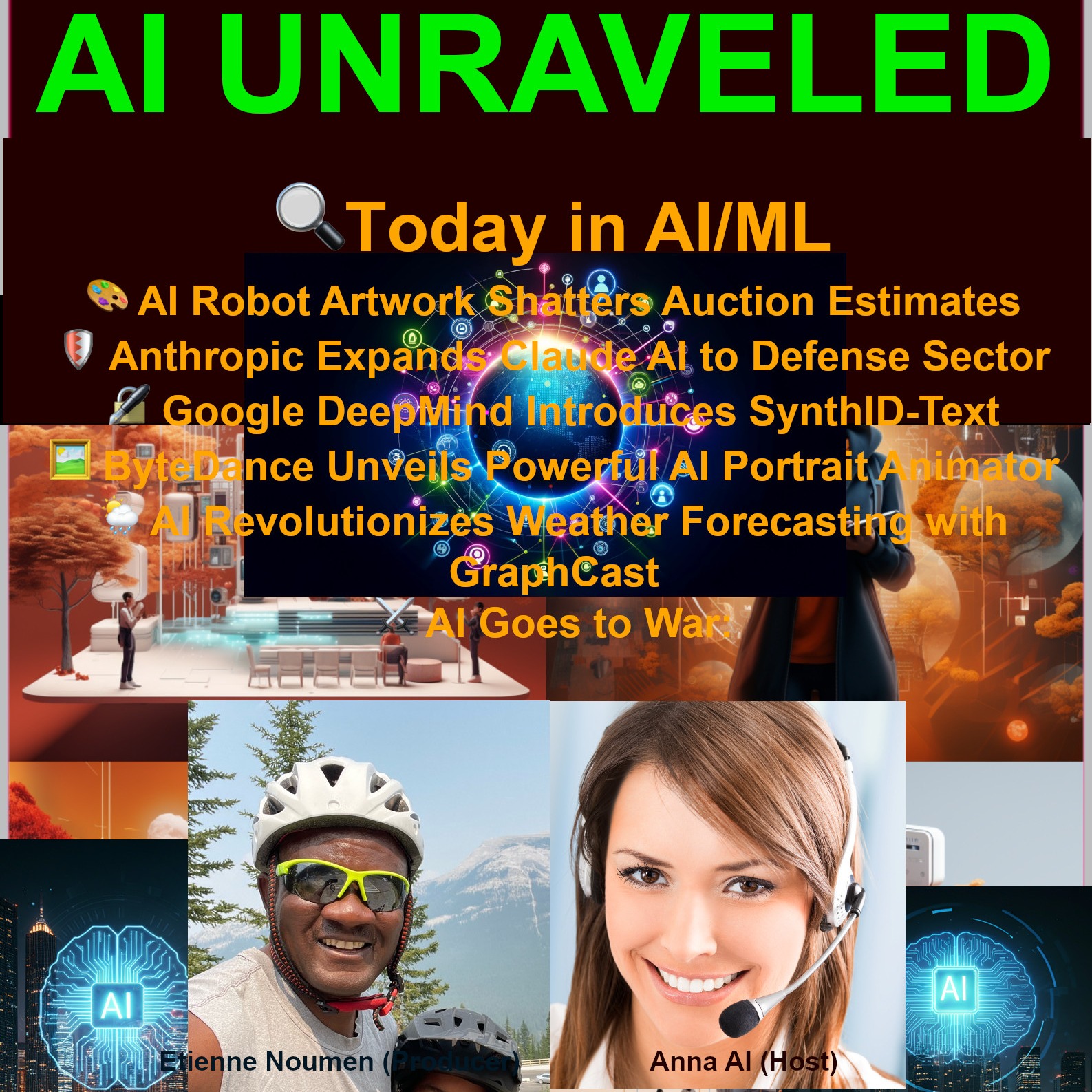 Today in AI/ML: 🎨 AI Robot Artwork Shatters Auction Estimates  🛡️Anthropic Expands Claude AI to Defense Sector: 🔏 Google DeepMind Introduces SynthID-Text  🖼️ ByteDance Unveils Powerful AI Portrait Animator 🌦️AI Weather Forecasting with GraphCast