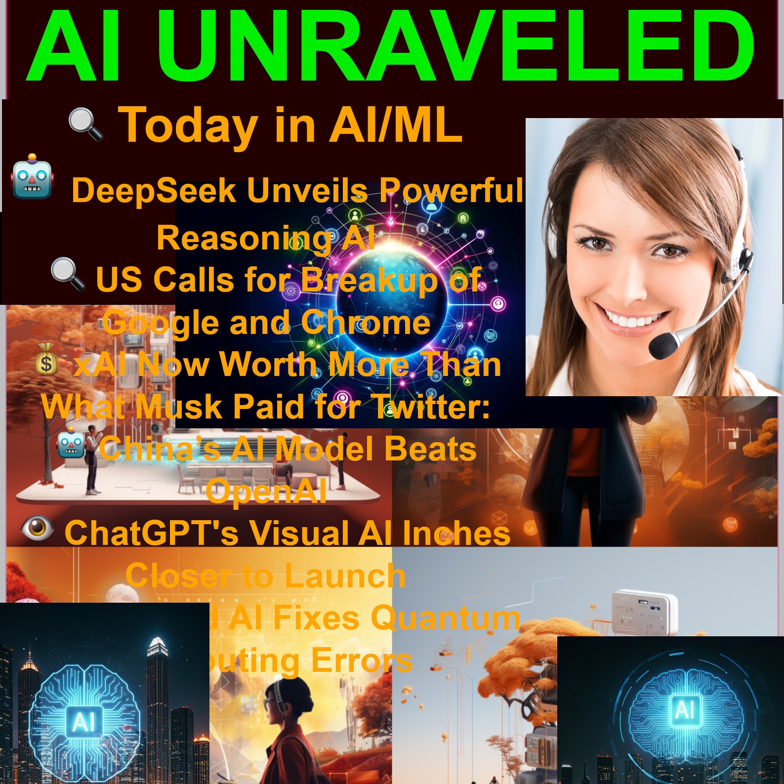 Today in AI/ML: 🤖 DeepSeek Unveils Powerful Reasoning AI 💰 xAI Now Worth More Than What Musk Paid for Twitter 🤖 China’s AI Model Beats OpenAI 👁️ ChatGPT's Visual AI Inches Closer to Launch 🧠 DeepMind AI Fixes Quantum Computing Errors