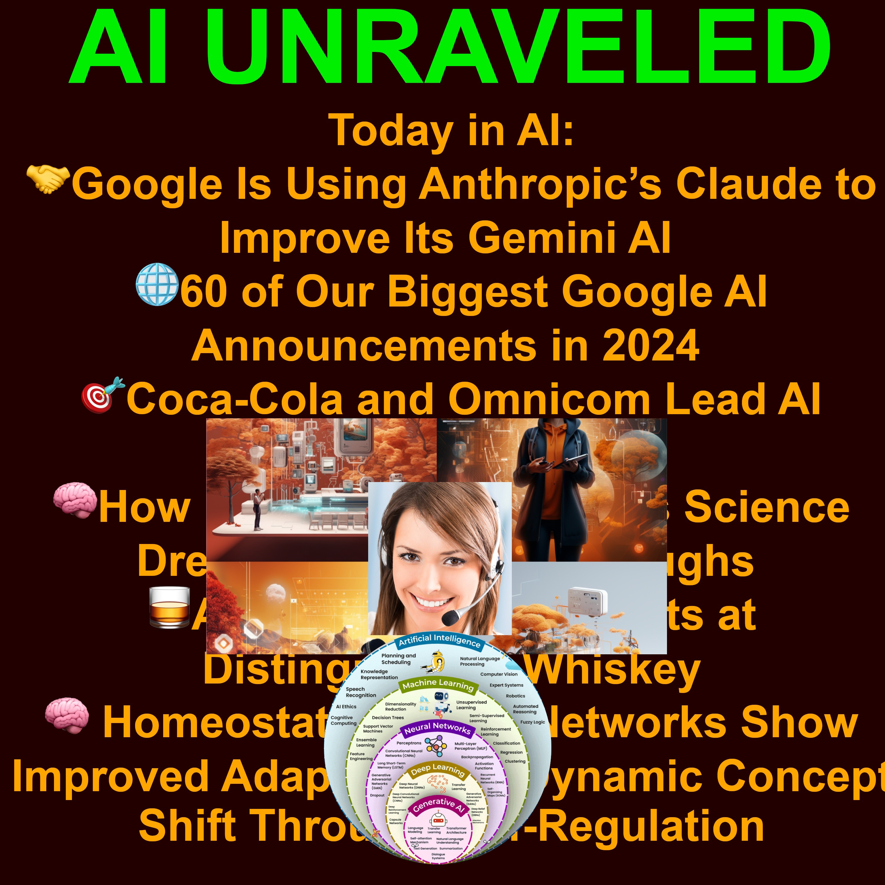 Today in AI: 🤝Google Is Using Anthropic’s Claude to Improve Its Gemini AI 🌐60 of Our Biggest Google AI Announcements in 2024 🎯Coca-Cola and Omnicom Lead AI Marketing Strategies 🧠How Hallucinatory AI Helps Science Dream Up Big Breakthroughs