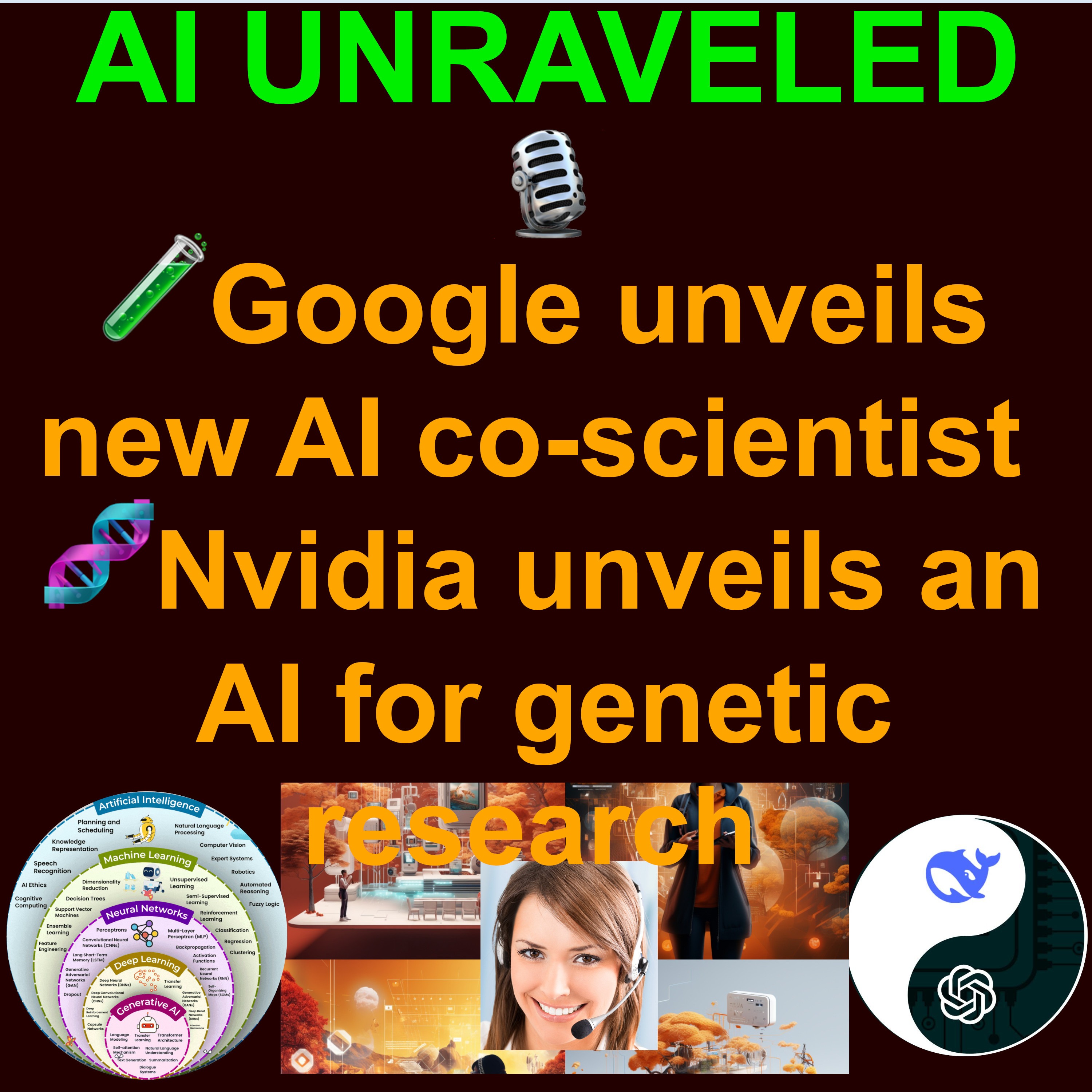 AI Daily News on Feb 20th 2025: 🧪Google unveils new AI co-scientist 🧬Nvidia unveils an AI for genetic research 🔬The largest AI model for biology 🎮Microsoft's new AI can create video games 🦙Meta announces LlamaCon