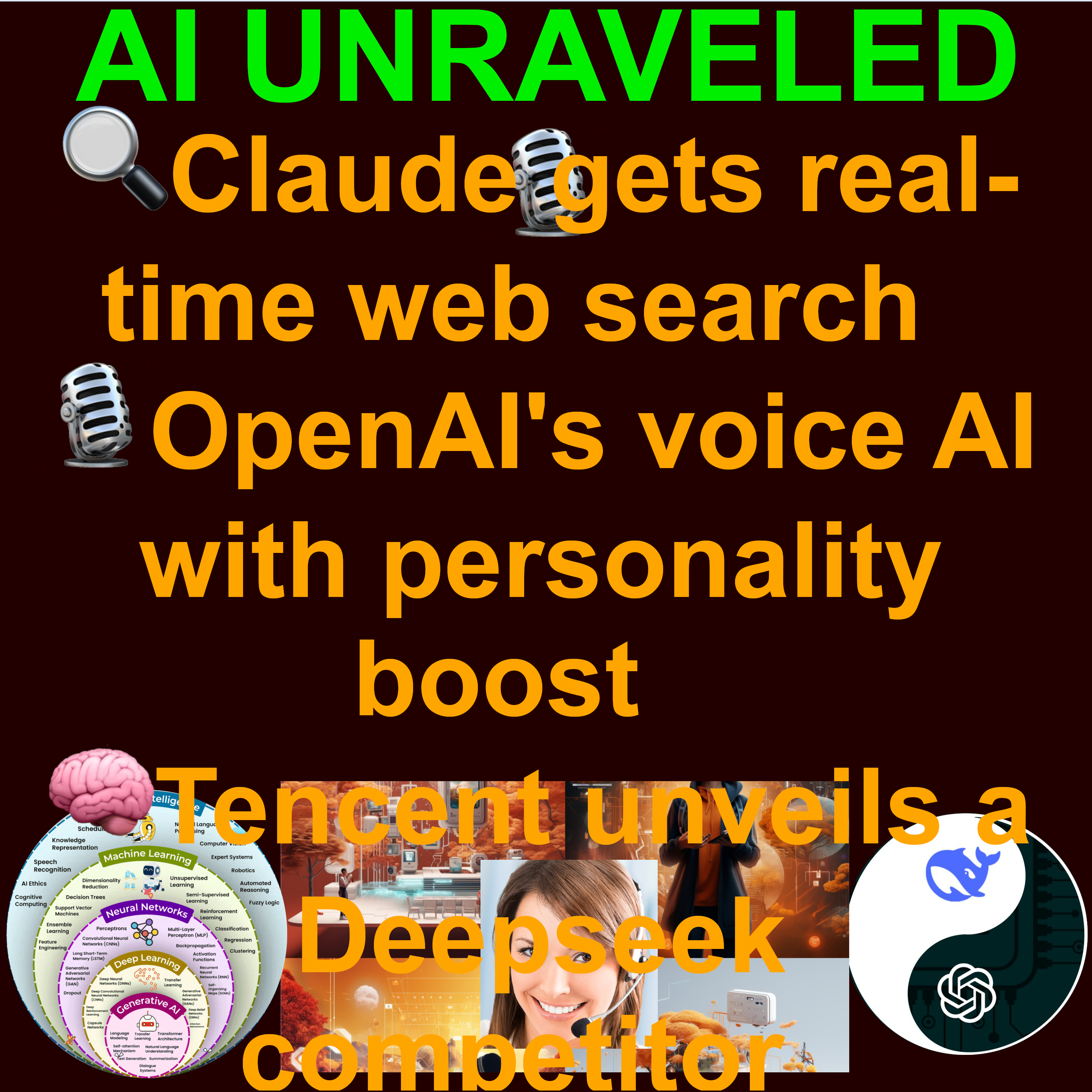 AI Daily News March 22 2025: 💥OpenAI study finds links between ChatGPT use and loneliness 🧠Tencent unveils a Deepseek competitor 🤖Meta to let you use AI to generate Instagram comments 🔍Claude gets real-time web search 🎙️OpenAI's voice AI 