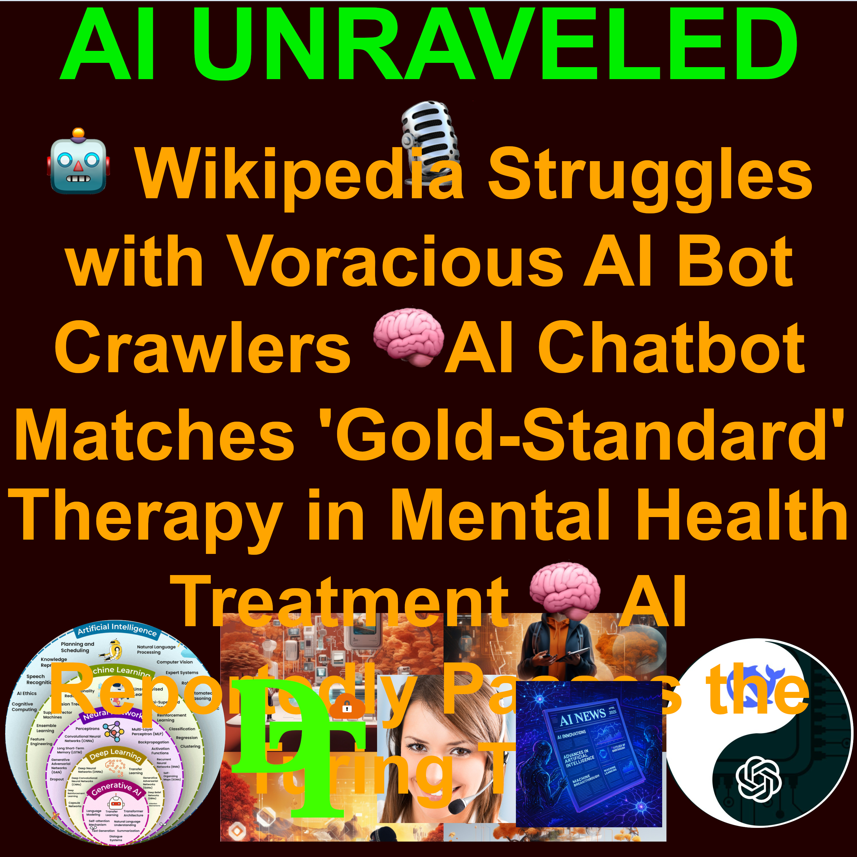 AI Daily News April 02 2025: 🤖 Wikipedia Struggles with Voracious AI Bot Crawlers 🧠AI Chatbot Matches 'Gold-Standard' Therapy in Mental Health Treatment 🧠 AI Reportedly Passes the Turing Test 🗺️AI-Powered Mind Maps Enhance Knowledge Visualization
