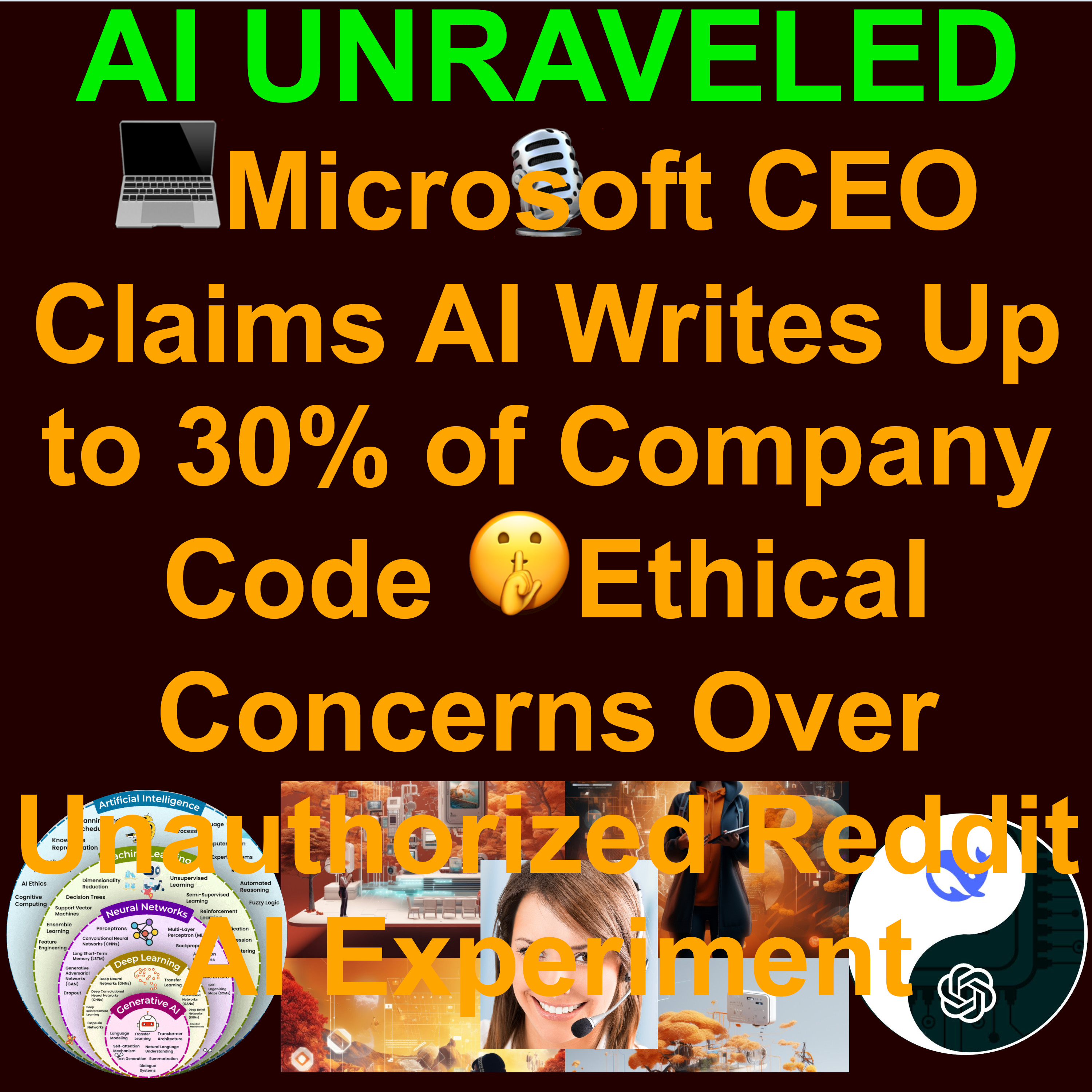AI Daily News April 30: 💻Microsoft CEO Claims AI Writes Up to 30% of Company Code 🤫Ethical Concerns Over Unauthorized Reddit AI Experiment 🔑Meta Provides Broad Access to Llama 3 Models incl. APIs 🧠AI Uncovers Potential Genetic Links in Alzheimer