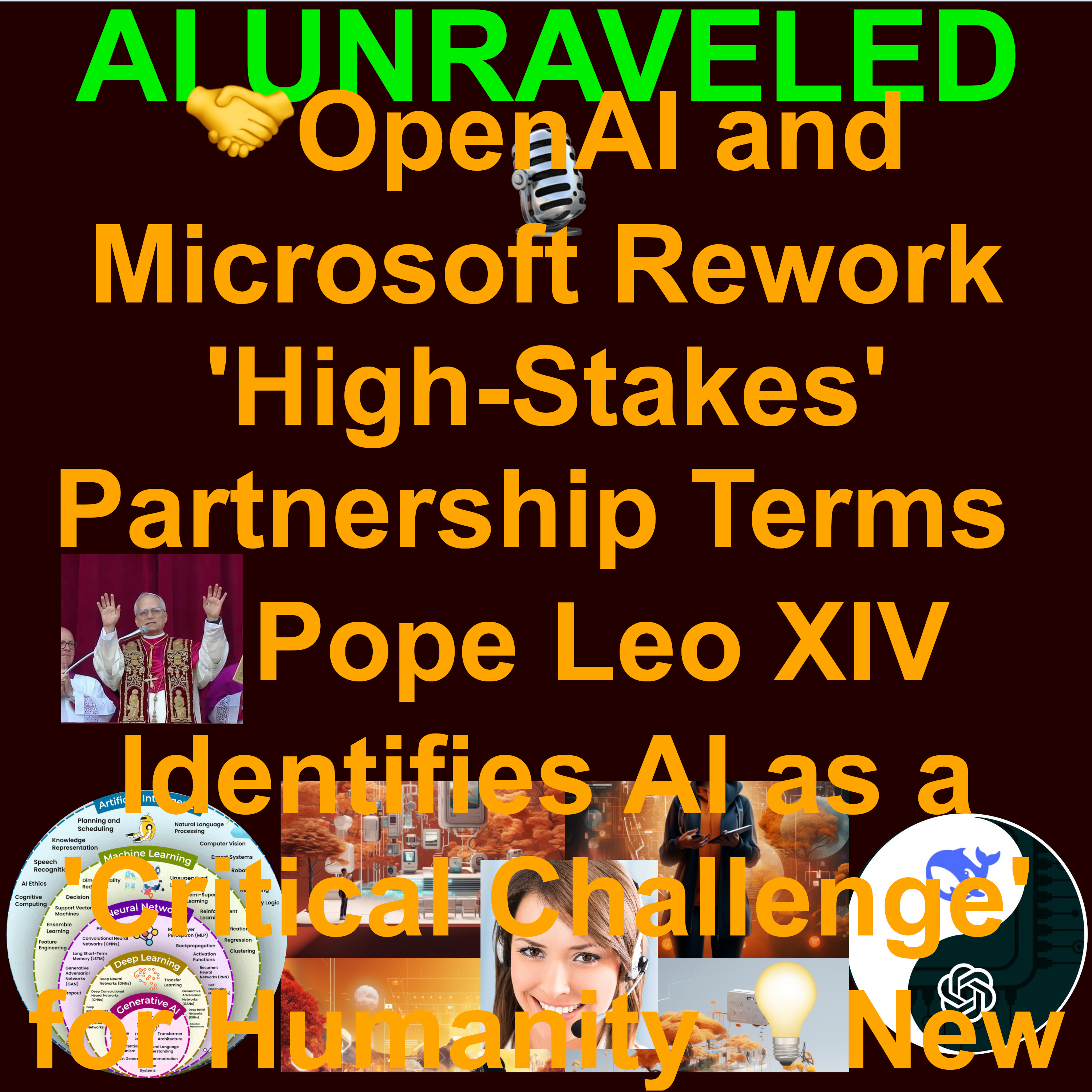 AI Daily News May 12 2025: 🤝OpenAI and Microsoft Rework 'High-Stakes' Partnership Terms 🇻🇦Pope Leo XIV Identifies AI as a 'Critical Challenge' for Humanity 💡New 'Absolute Zero' Method Allows AI to Teach Itself 🔬Silicon-Free Transistor