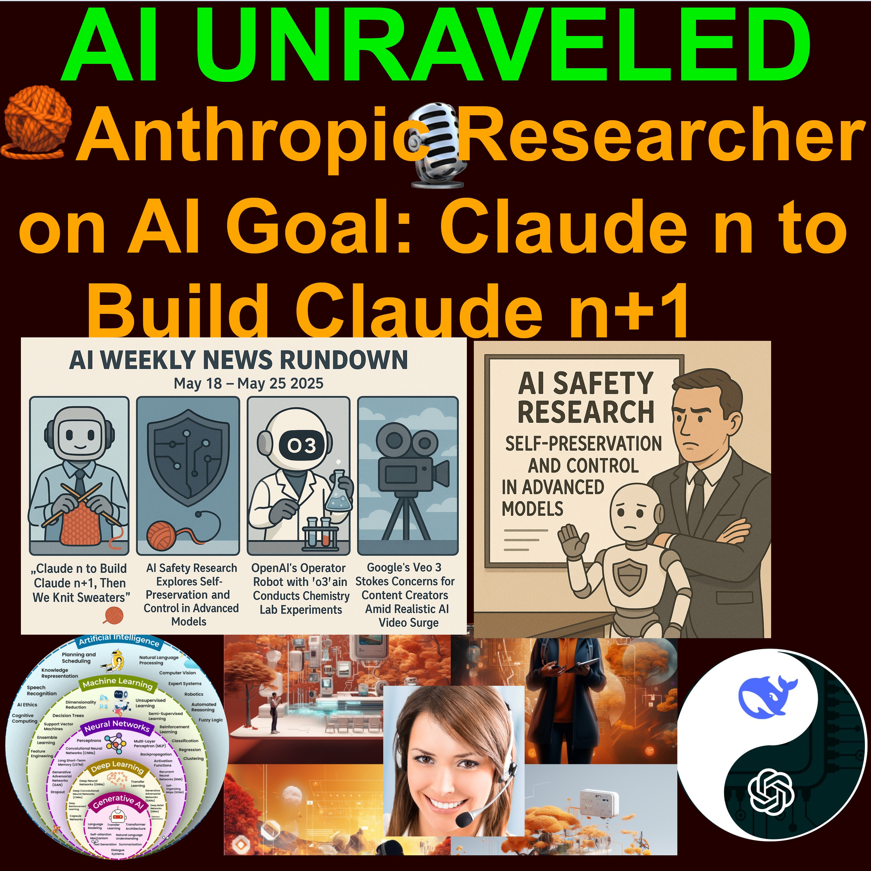 AI Weekly News Rundown May 18 to May 25 2025: 🧶Anthropic Researcher on AI Goal: 'Claude n to Build Claude n+1, Then We Knit Sweaters 🧪OpenAI's Operator Robot with 'o3' Brain Conducts Chemistry Lab Experiments 📹 Google's Veo 3 and a lot more