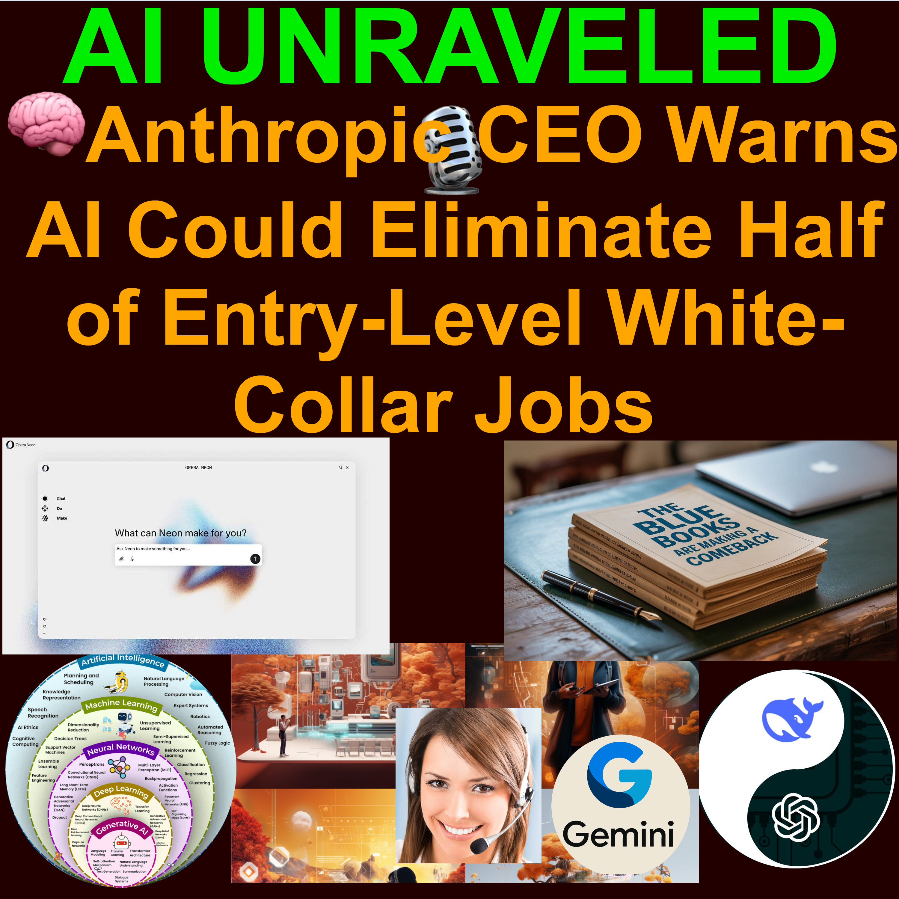 AI Daily News May 29 2025: 🧠Anthropic CEO Warns AI Could Eliminate Half of Entry-Level White-Collar Jobs 🤖xAI Partners with Telegram to Integrate Grok AI Assistant 🌐Opera Launches Neon: The First AI Agentic Browser 🧠DeepSeek Updates Its R1 