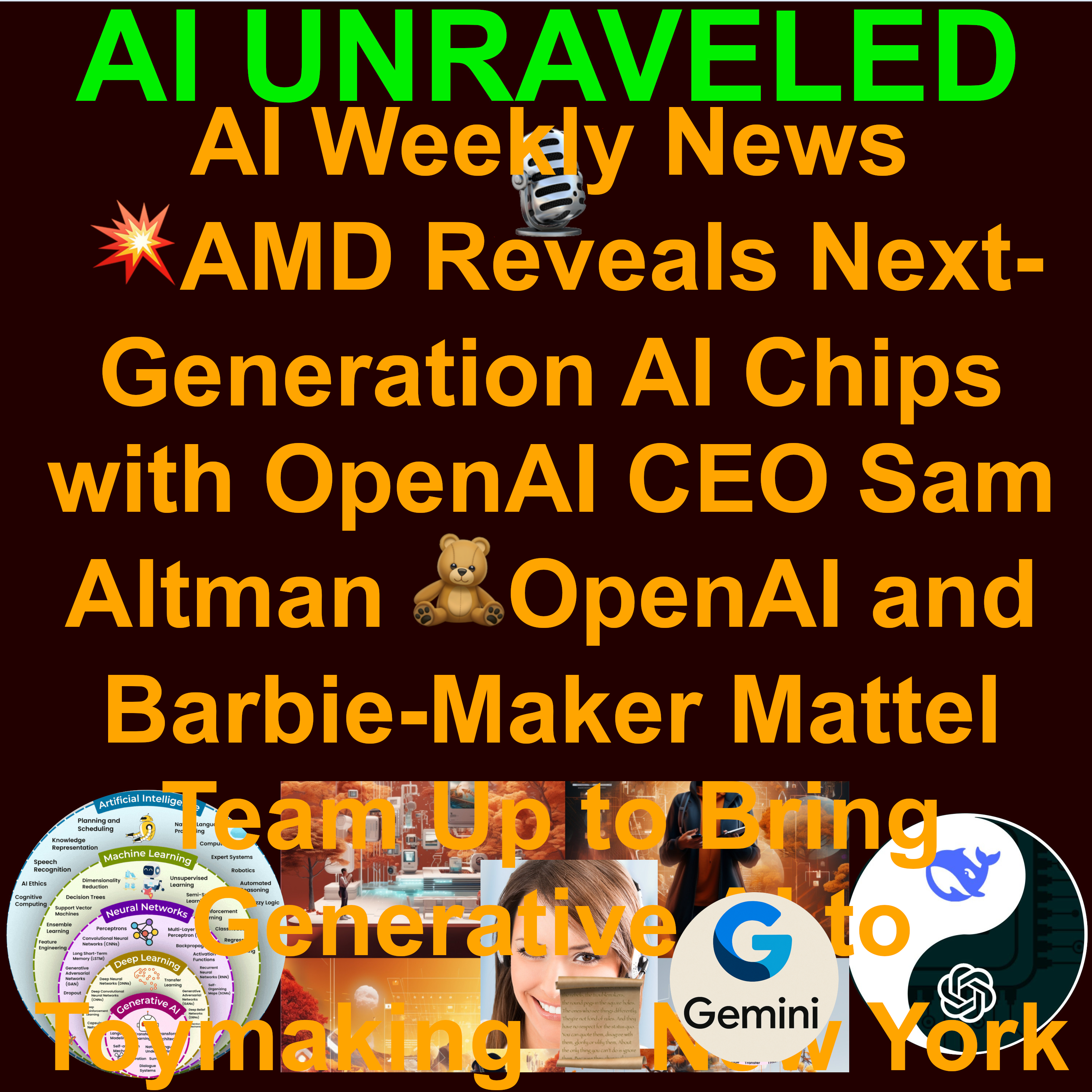 AI Weekly rundown June 08 - 15 2025: 💥AMD Reveals Next-Generation AI Chips with OpenAI CEO Sam Altman 🧸OpenAI and Barbie-Maker Mattel Team Up to Bring Generative AI to Toymaking 📜New York Passes Bill to Prevent AI-Fueled Disasters 🌐Meta V-JEPA 2