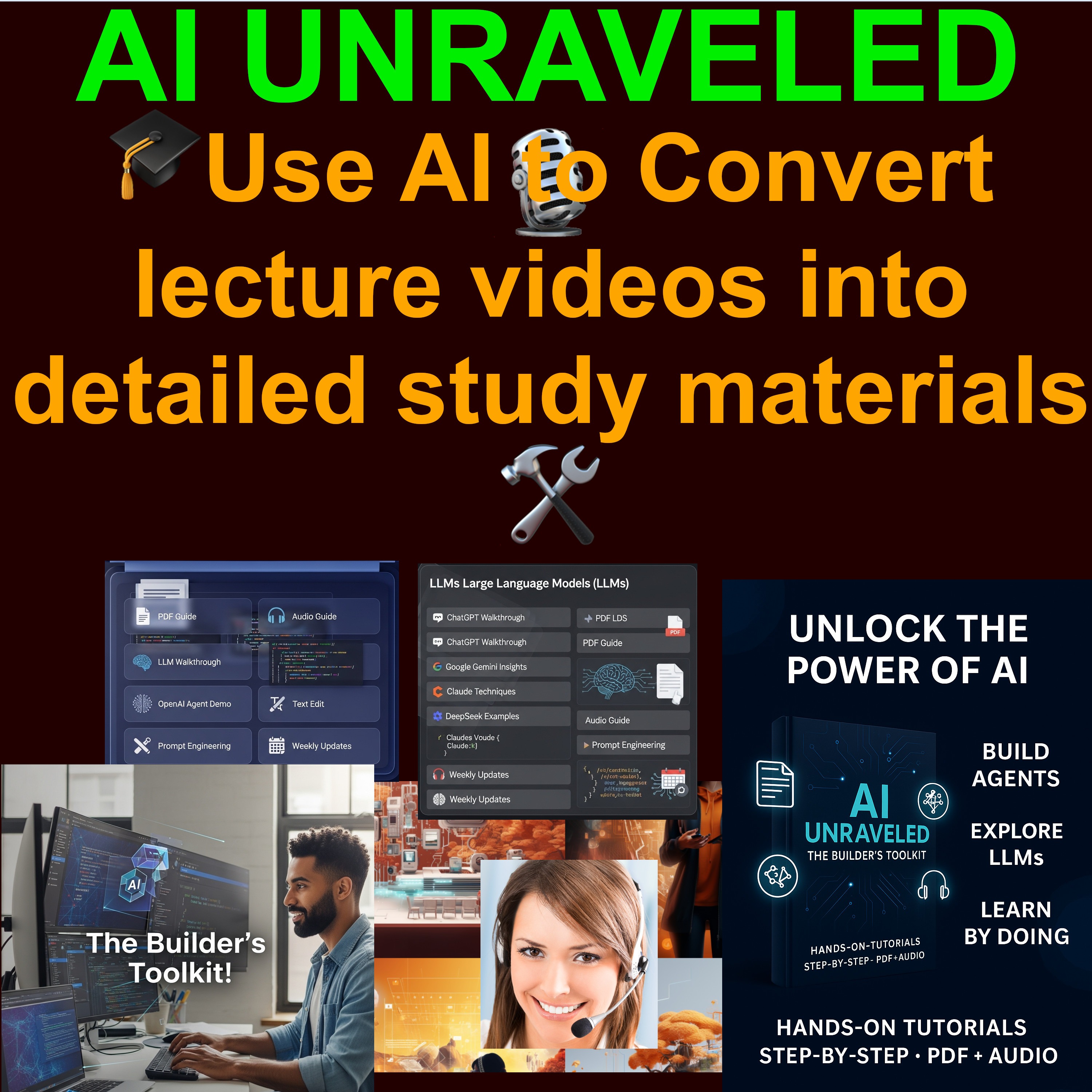  🎓Use AI to Convert lecture videos into detailed study materials