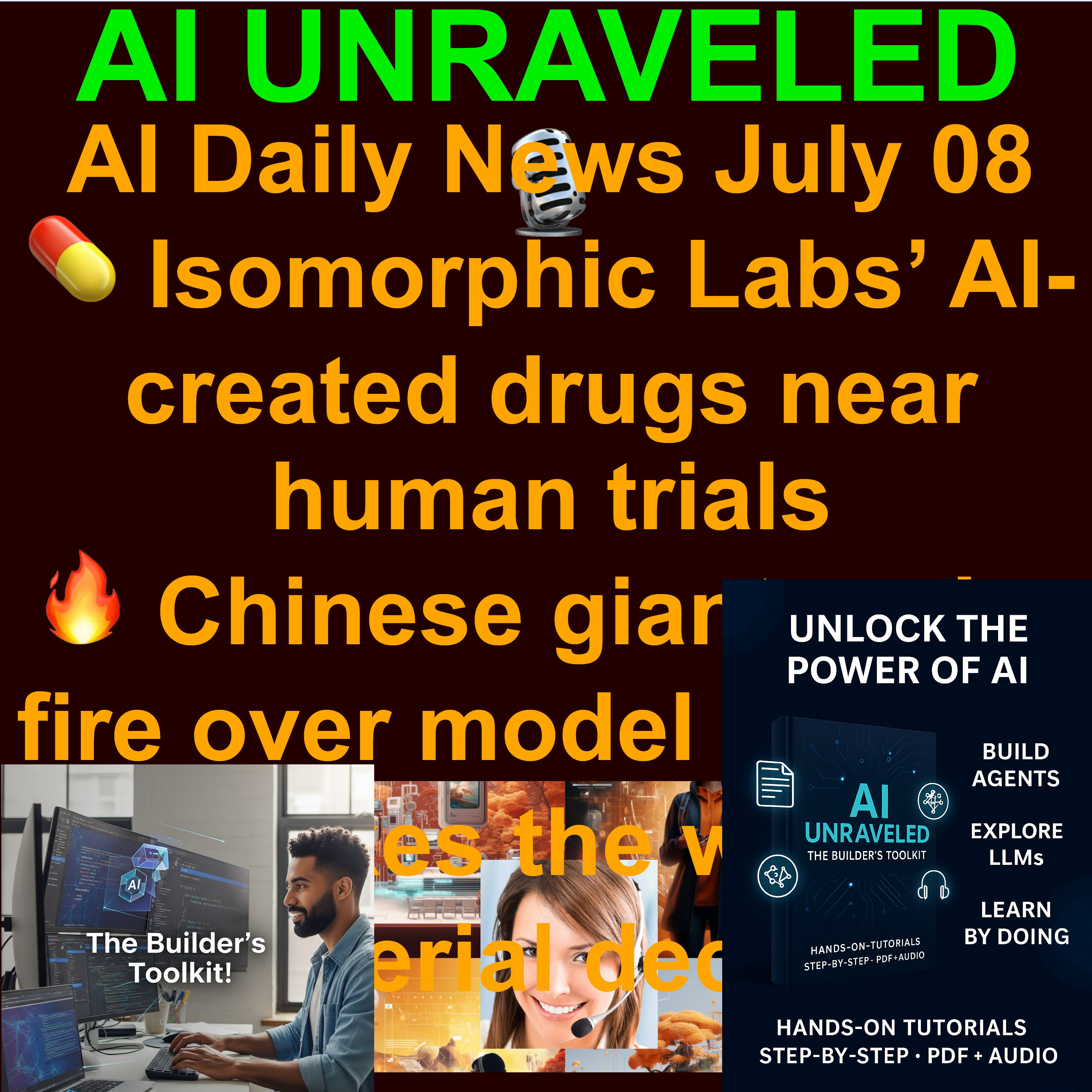 AI Daily News July 08th 2025: 💊Isomorphic Labs’ AI-created drugs near human trials 🔥 Chinese giant under fire over model copying 💼AI takes the wheel for managerial decisions 🧠 LLMs show signs of strategic intelligence and more ....