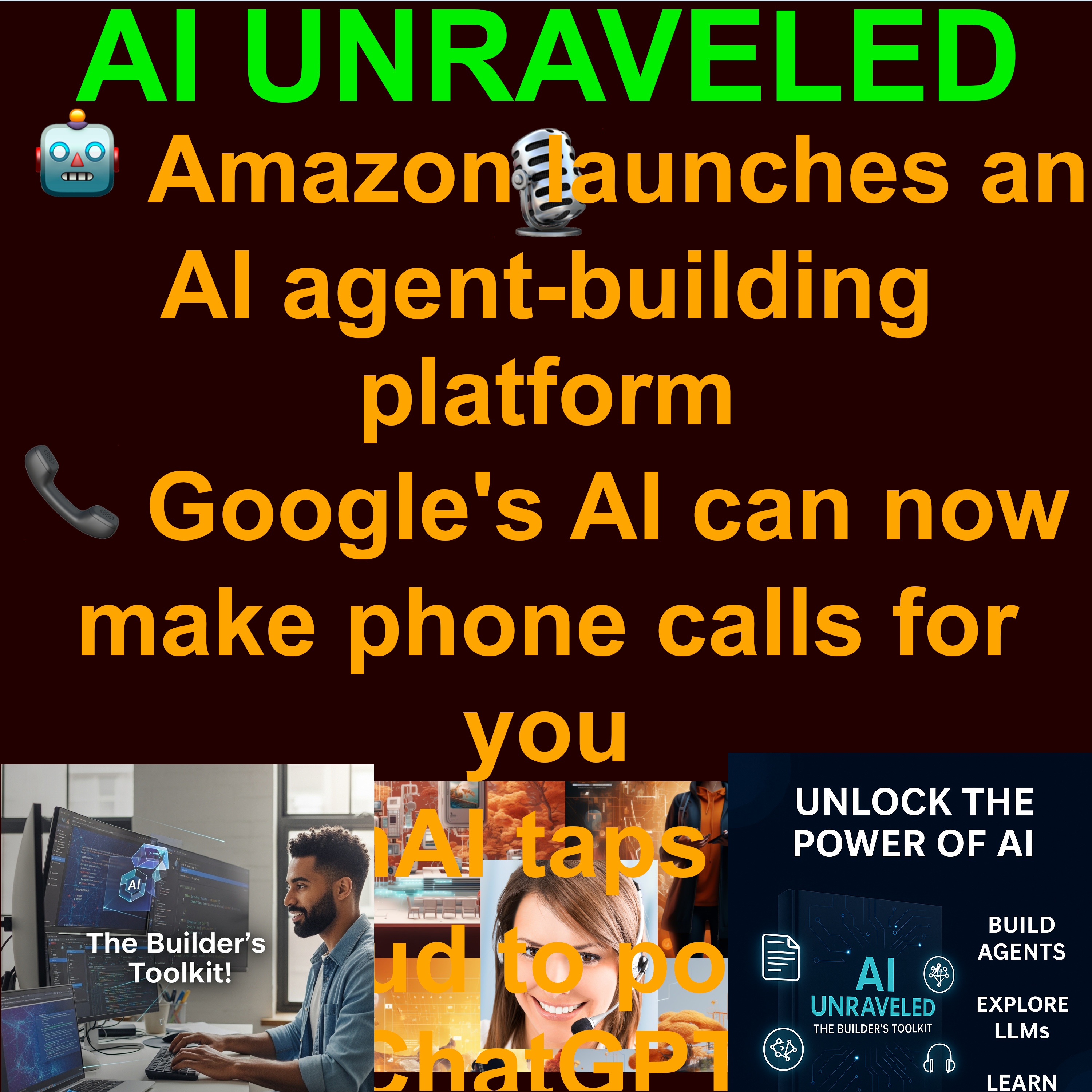 AI Daily News July 17 2025: 🤖Amazon launches an AI agent-building platform  📞Google's AI can now make phone calls for you  🤝OpenAI taps Google Cloud to power ChatGPT    🛒OpenAI will take a cut of ChatGPT shopping sales and more