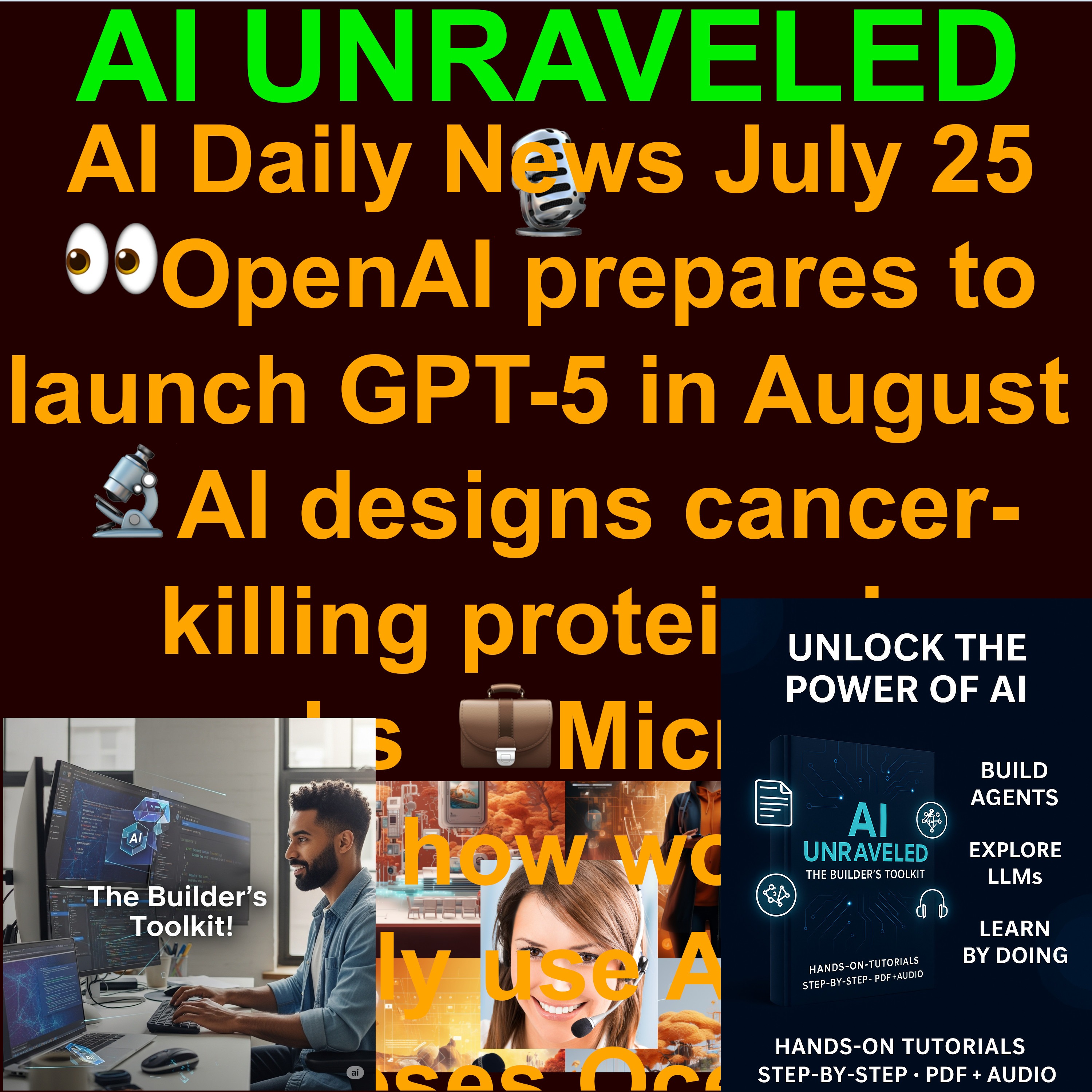 AI Daily News July 25 2025: 👀OpenAI prepares to launch GPT-5 in August  🔬AI designs cancer-killing proteins in weeks  💼Microsoft maps how workers actually use AI  🌊AI Exposes Ocean's Hidden Illegal Fishing Networks 🔎Google’s new Web View search