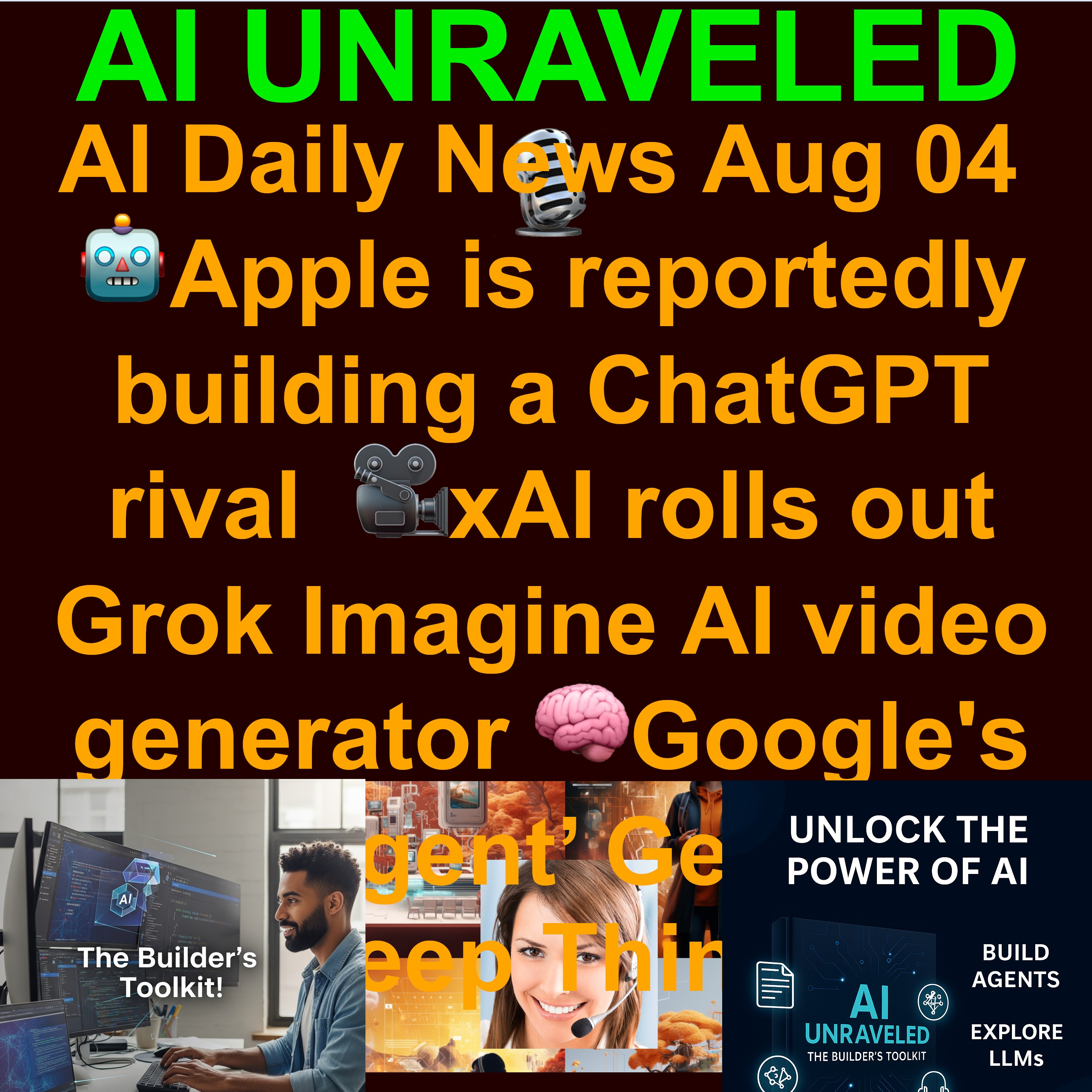 AI Daily News August 04 2025: 🤖Apple is reportedly building a ChatGPT rival  🎥 xAI rolls out Grok Imagine AI video generator 🧠AI engineers reject Meta's $1.5 billion offers  🧠Google's ‘multi-agent’ Gemini 2.5 Deep Think  😈Anthropic