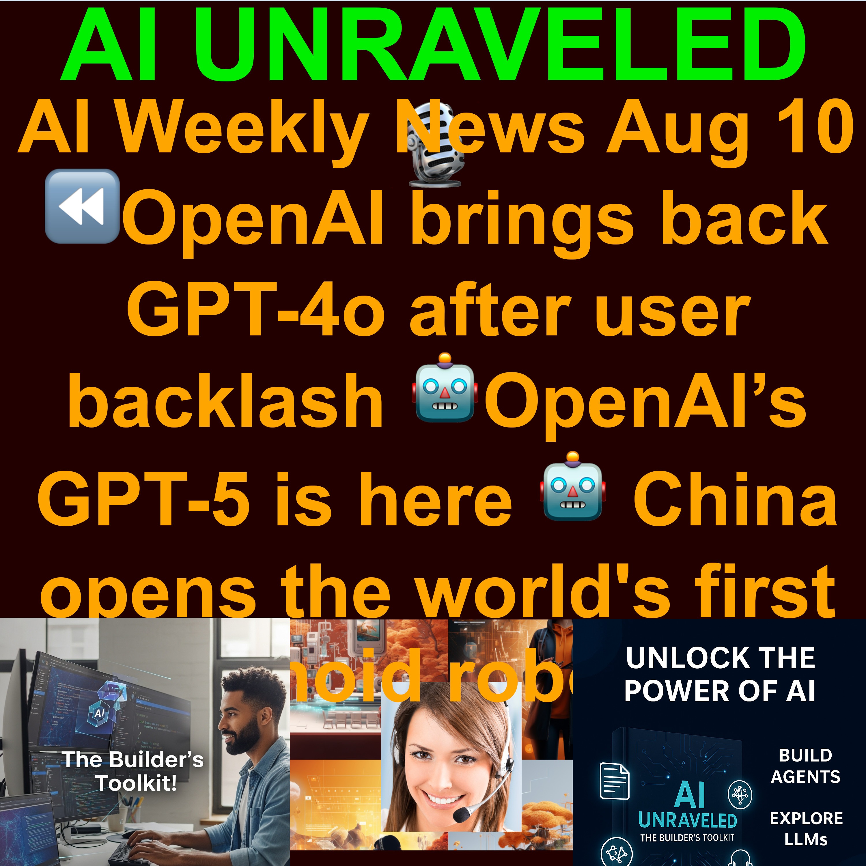 AI Weekly News Rundown Aug 03 - 10 2025: ⏪OpenAI brings back GPT-4o after user backlash  ⚖️ AI firms face largest ever copyright class action  🤖 China opens the world's first humanoid robot mall  🧑‍🚀NASA and Google build an AI for astronaut health