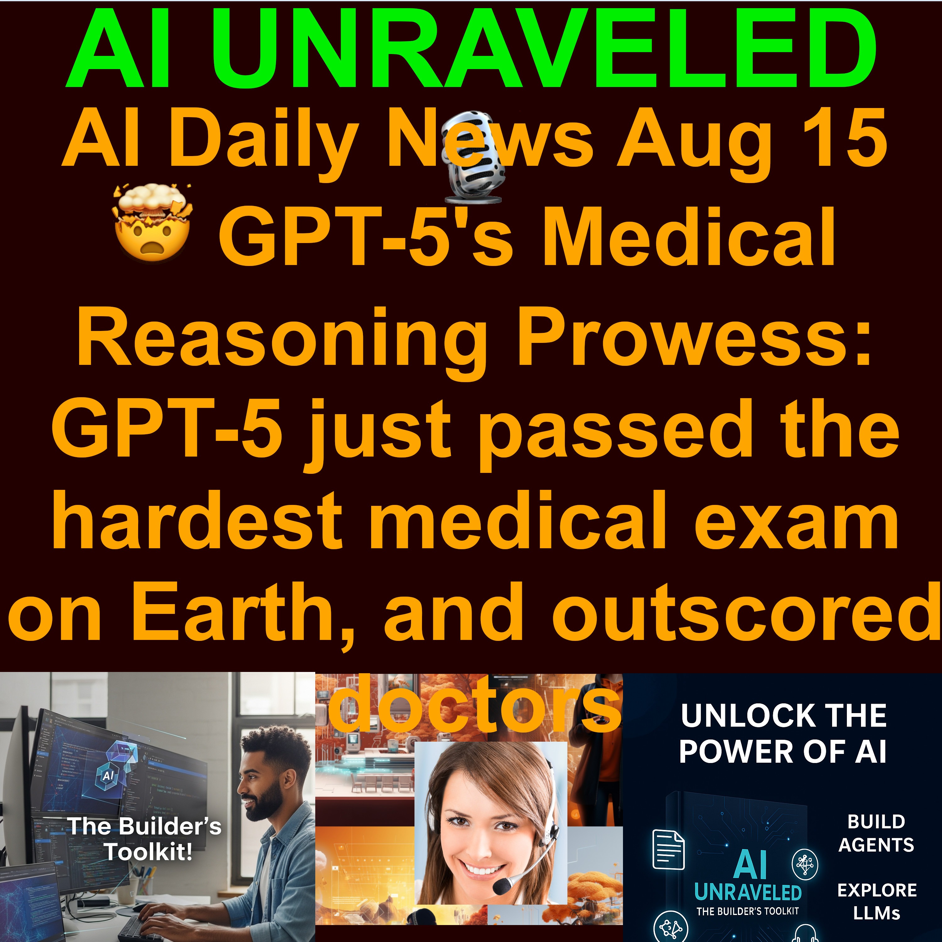 🤯 GPT-5's Medical Reasoning Prowess: GPT-5 just passed the hardest medical exam on Earth, and outscored doctors