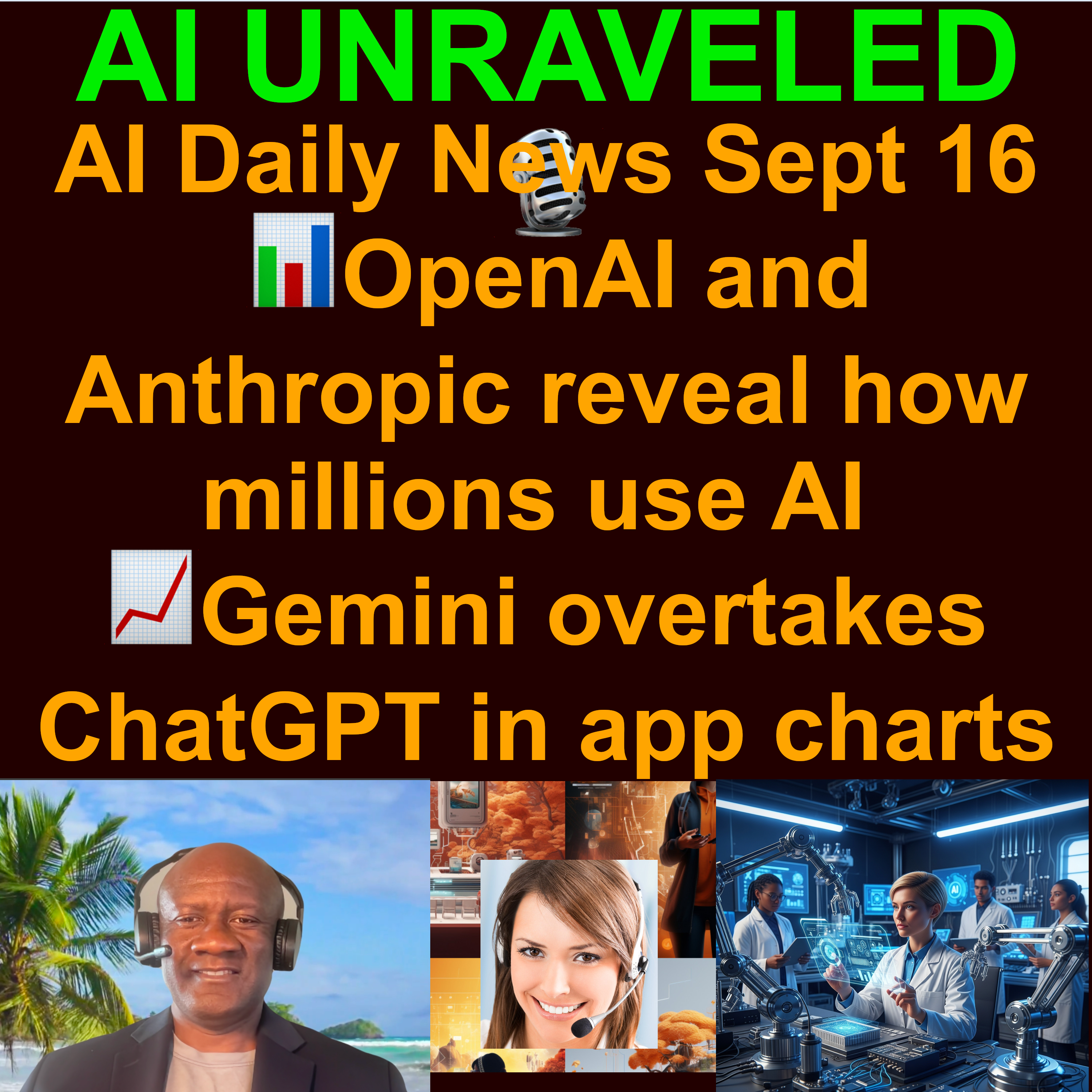 AI & Tech Daily News Rundown: 📊 OpenAI and Anthropic reveal how millions use AI ⚙️OpenAI’s GPT-5 Codex for upgraded autonomous coding 🤔Use ChatGPT to improve your thinking patterns 🔬 Harvard’s AI Goes Cellular & more (Sept. 16th 2025)