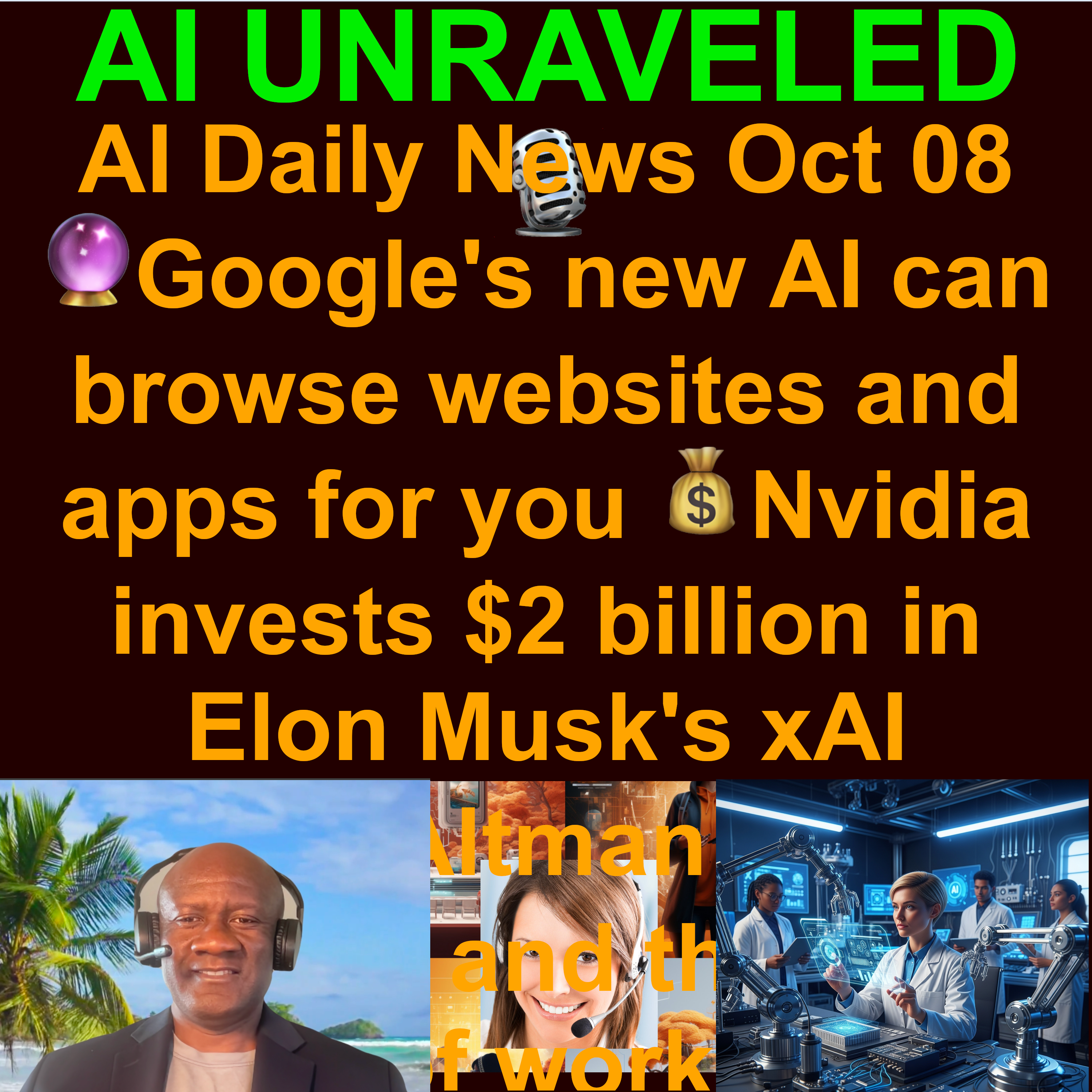 AI Daily News Rundown: 🔮Google's new AI can browse websites and apps for you  💰Nvidia invests $2 billion in Elon Musk's xAI 🪄AI x Breaking News: 2025 Nobel Prize in  Chemistry & more (October 08 2025)