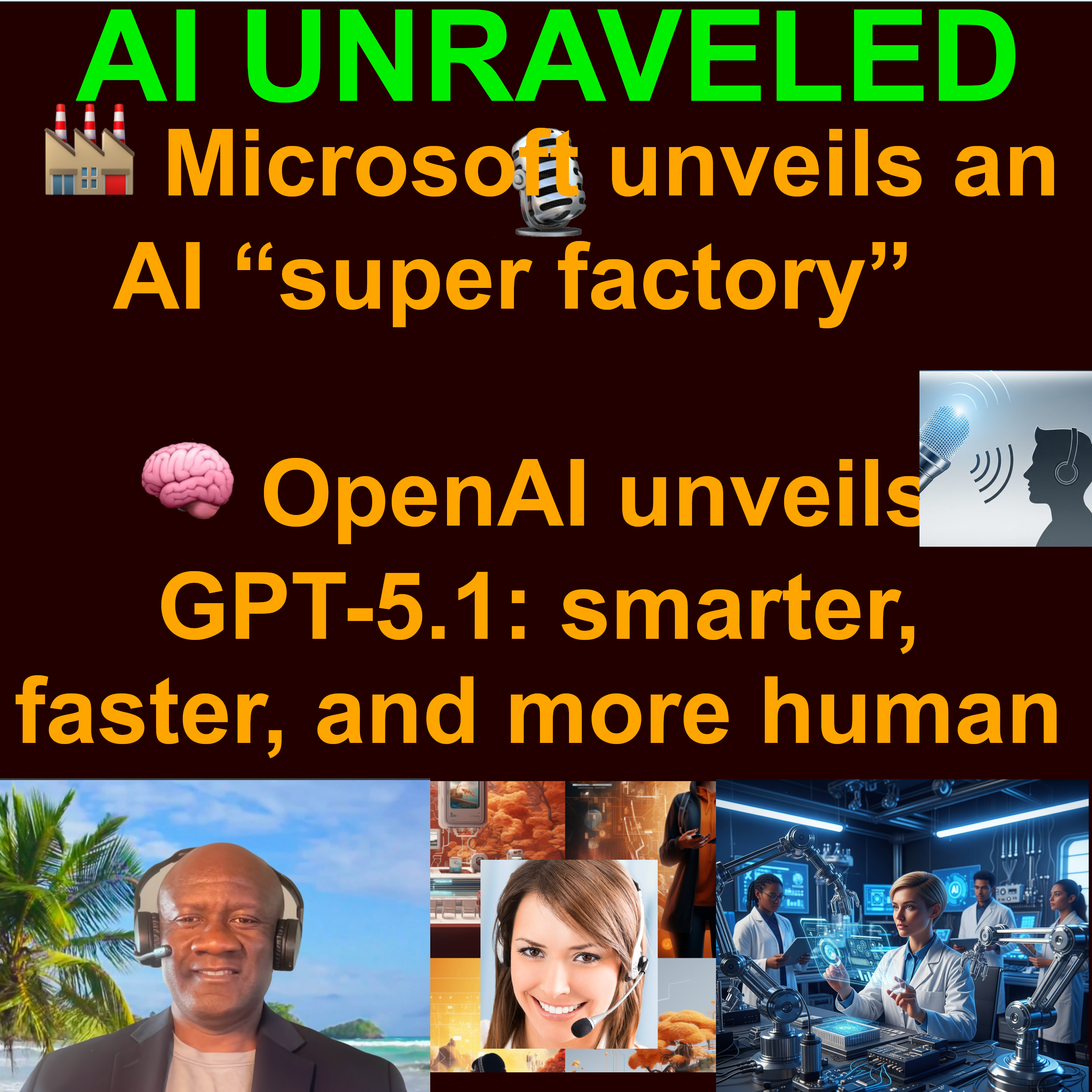 AI Daily News Rundown: 🏭 Microsoft unveils an AI “super factory”  🧠 OpenAI unveils GPT-5.1: smarter, faster, and more human 🌎 Fei-Fei Li's World Labs launches Marble  🧬 Google’s AI wants to remove EVERY disease from Earth  & more