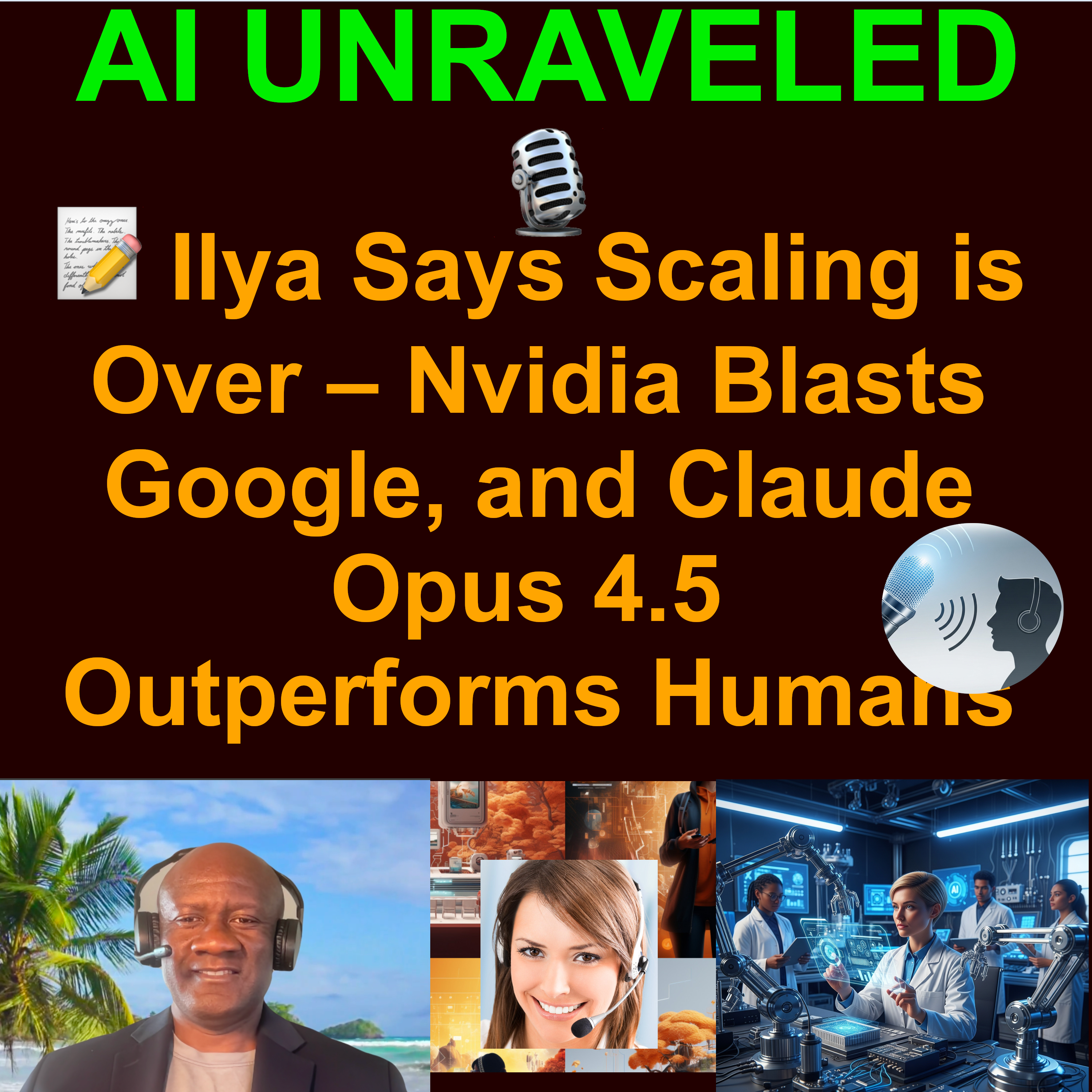 AI Daily News and Business Rundown: 📝 Ilya Says Scaling is Over – Nvidia Blasts Google, and Claude Opus 4.5 Outperforms Humans. & more