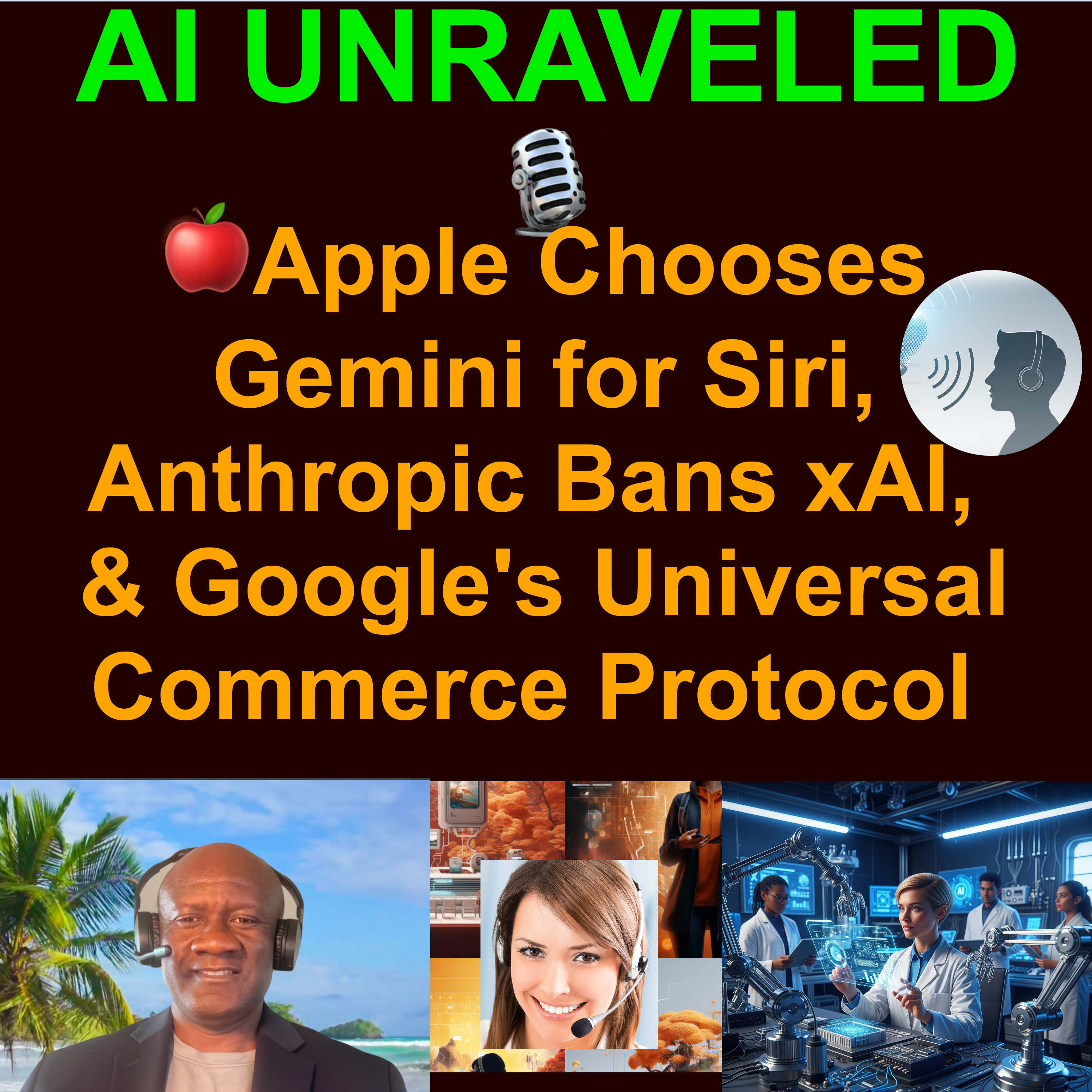 Teaser AI Business and Development Daily AI News Rundown: 🍎Apple Chooses Gemini for Siri, Anthropic Bans xAI, & Google's Universal Commerce Protocol