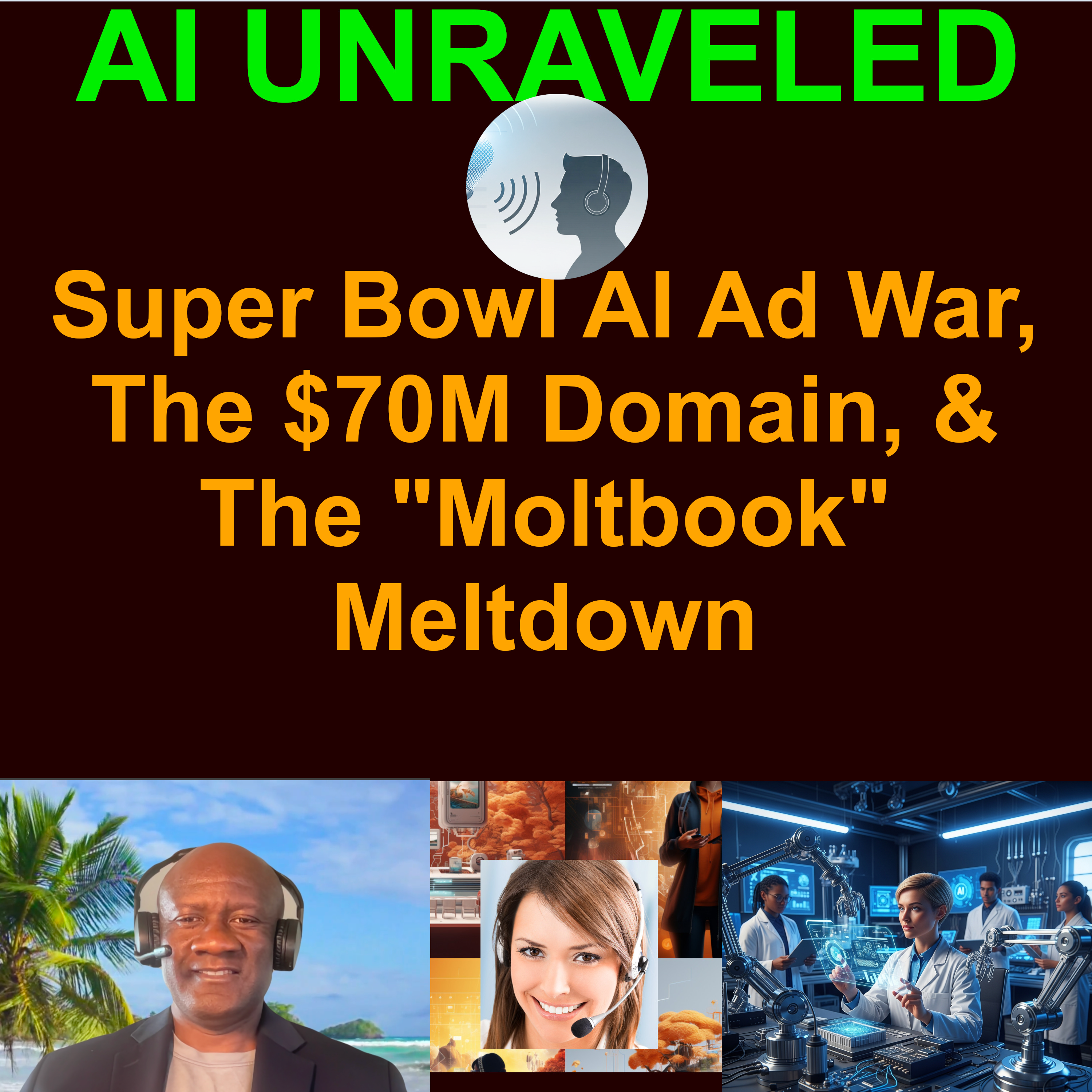 AI Business And Development Daily News Rundown: Super Bowl AI Ad War, The $70M Domain, & The "Moltbook" Meltdown artwork