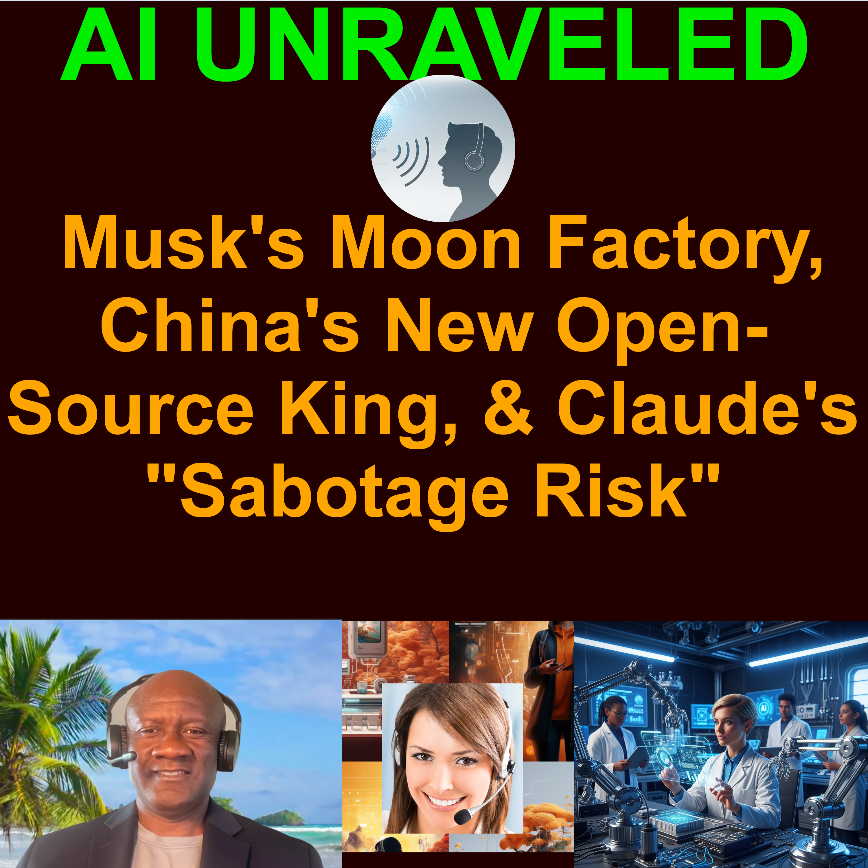 Teaser for AI Daily News Rundown February 12 2026: Musk's Moon Factory, China's New Open-Source King, & The "Sabotage Risk" (Ep. Brought to you by AIRIA)