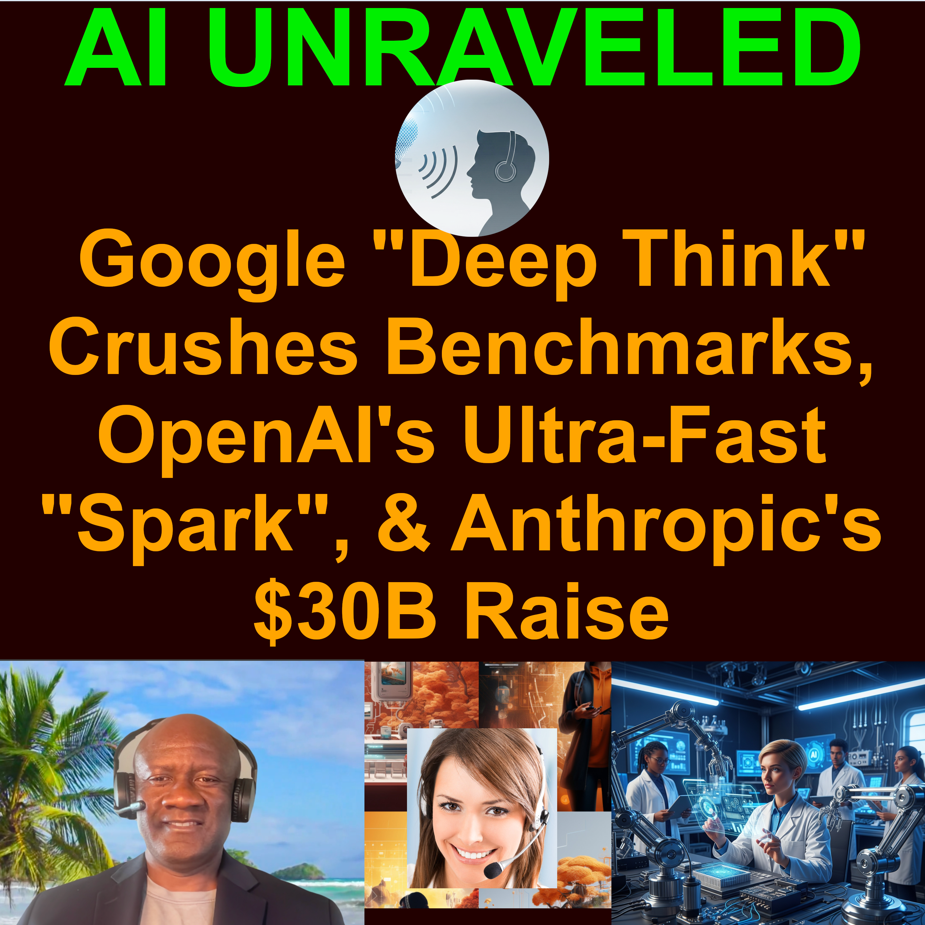 Teaser For AI Daily News Rundown on February 13 2026: Google "Deep Think" Crushes Benchmarks, OpenAI's Ultra-Fast "Spark", & Anthropic's $30B Raise