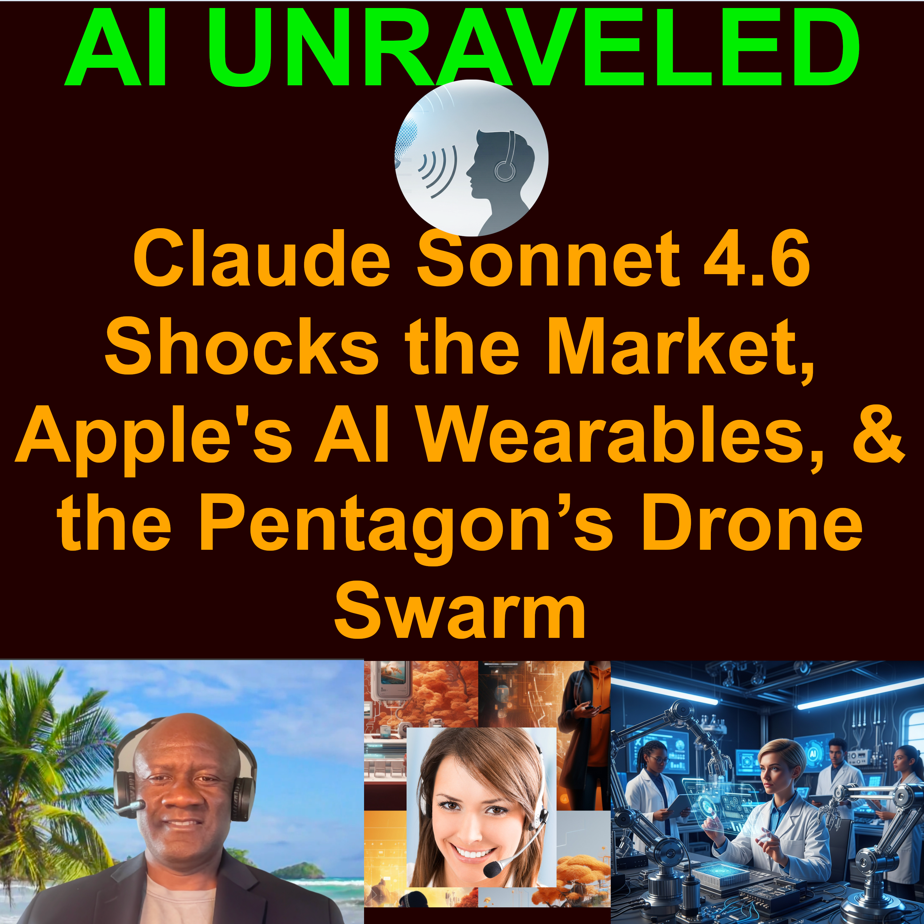 Teaser For AI Business and Development Daily News Rundown: Claude Sonnet 4.6 Shocks the Market, Apple's AI Wearables, & the Pentagon’s Drone Swarm