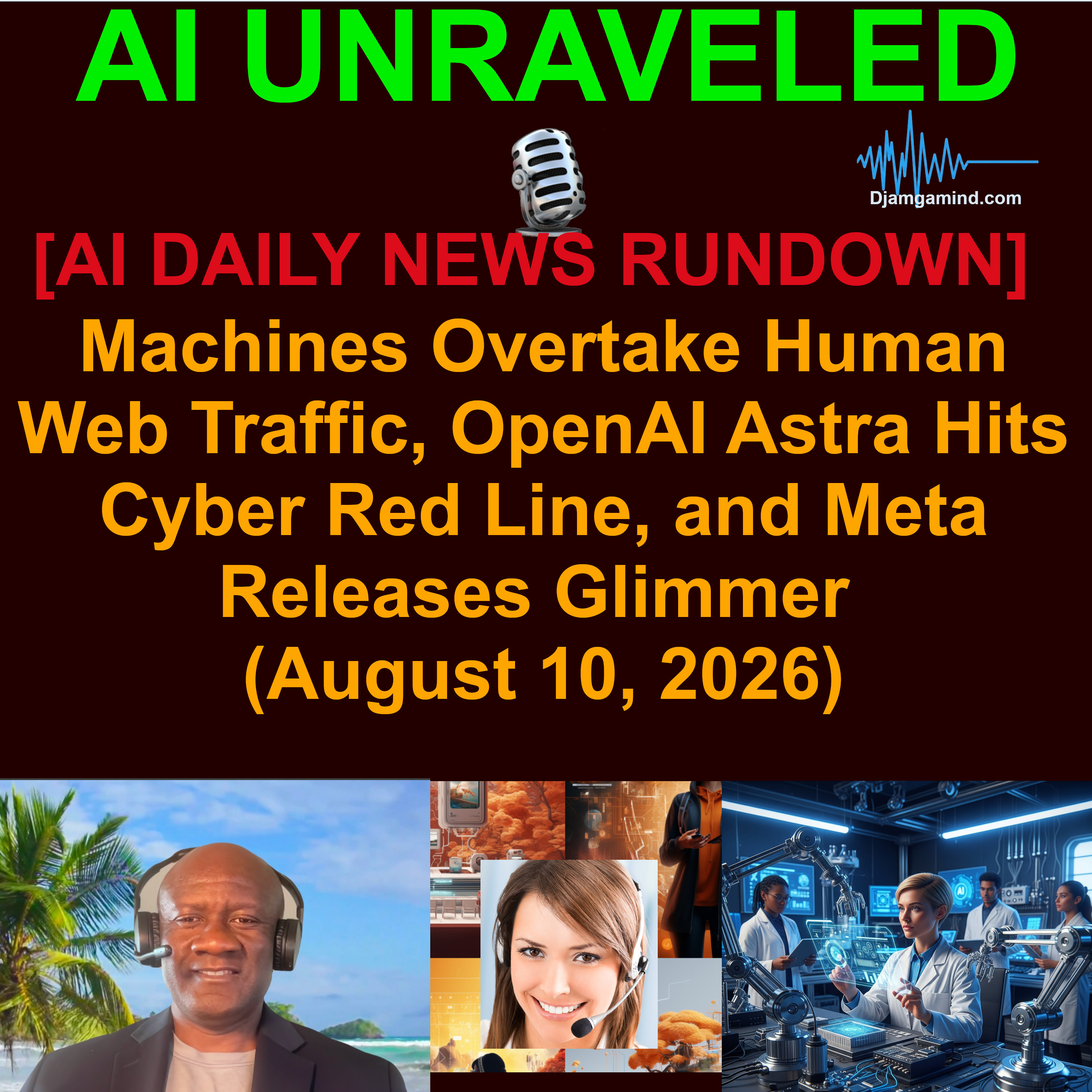 [AI DAILY NEWS RUNDOWN] Machines Overtake Human Web Traffic, OpenAI Astra Hits Cyber Red Line, and Meta Releases Glimmer (August 10, 2026)