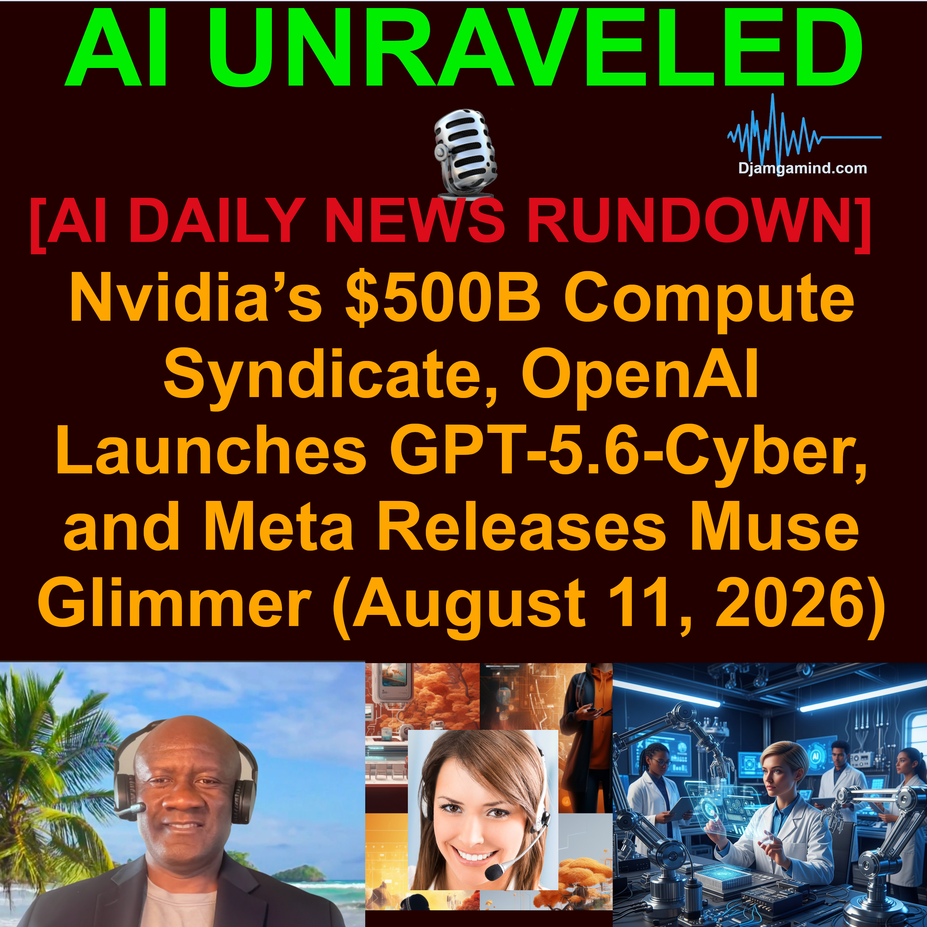 [AUDIO AI DAILY NEWS RUNDOWN] Nvidia’s $500B Compute Syndicate, OpenAI Launches GPT-5.6-Cyber, and Meta Releases Muse Glimmer (August 11, 2026)