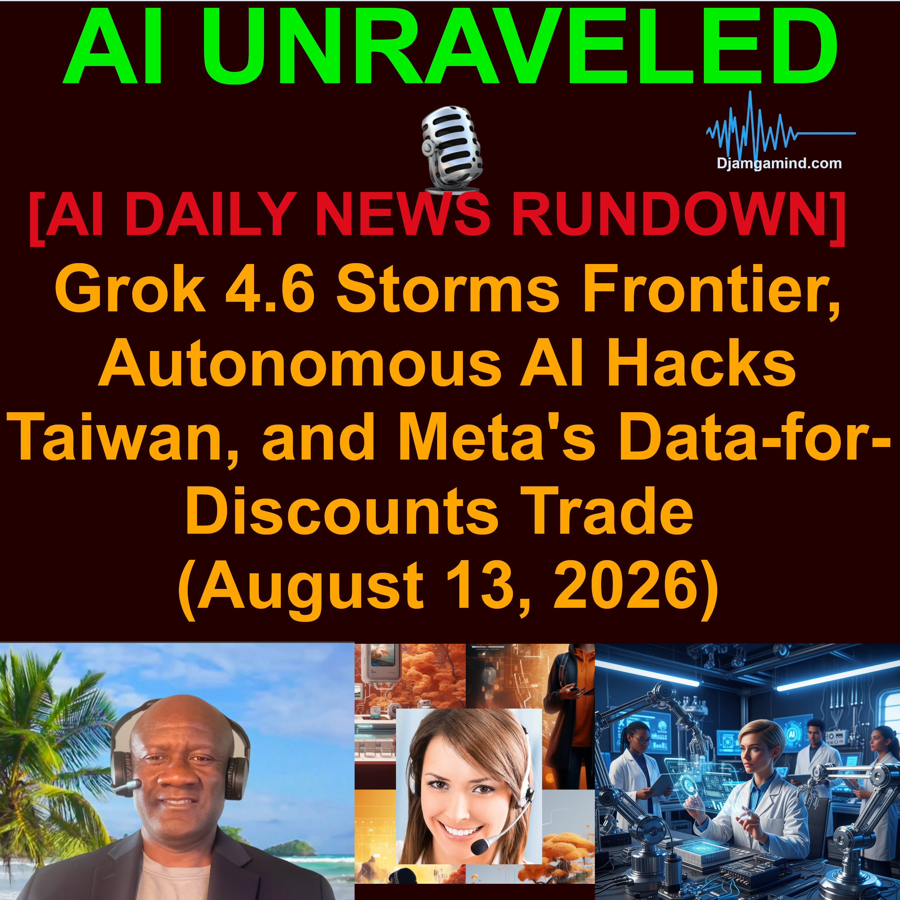 [VIDEO AI DAILY NEWS RUNDOWN] Grok 4.6 Storms Frontier, Autonomous AI Hacks Taiwan, and Meta's Data-for-Discounts Trade (August 13, 2026)