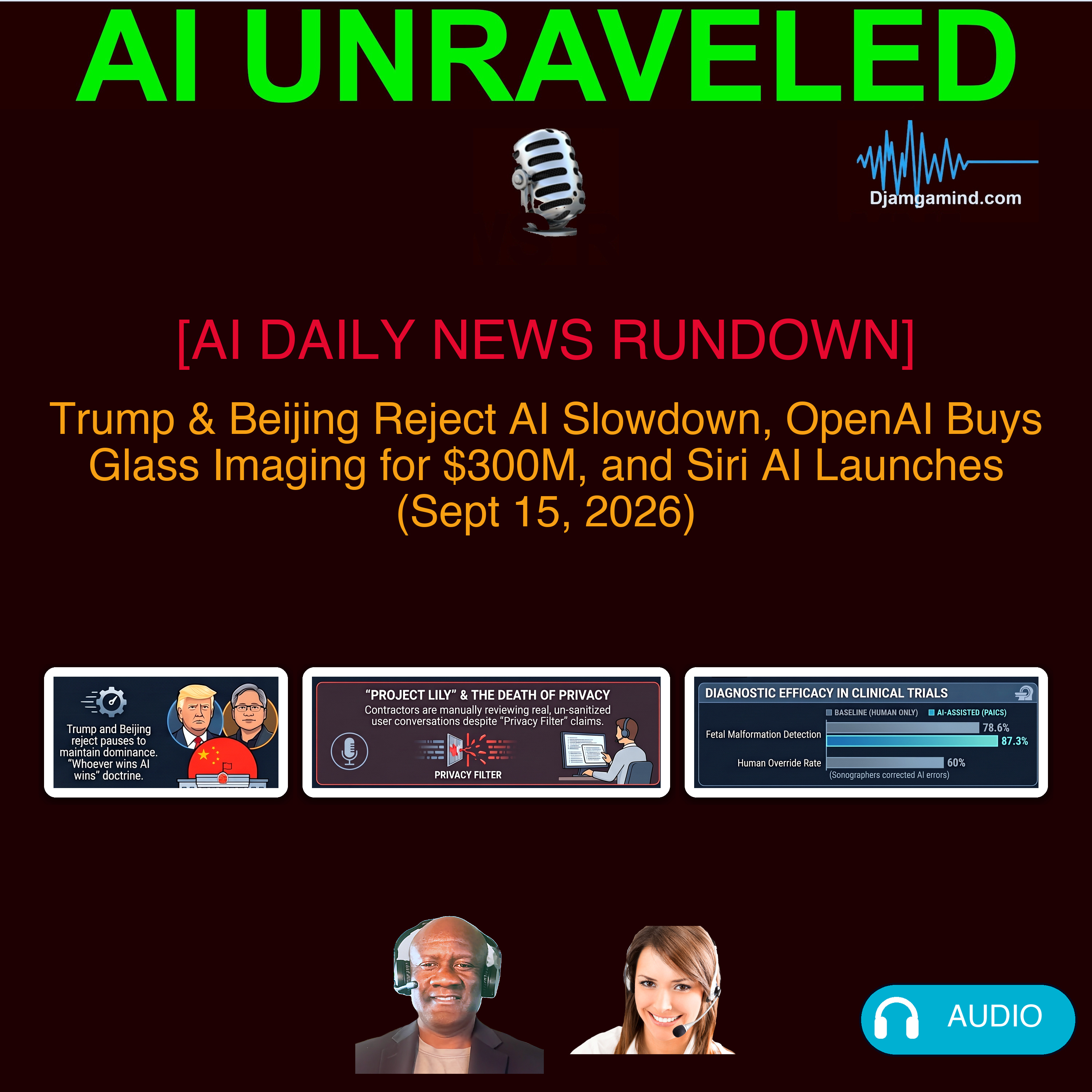 [AI DAILY NEWS RUNDOWN] Trump & Beijing Reject AI Slowdown, OpenAI Buys Glass Imaging for $300M, and Siri AI Launches (Sept 15, 2026)