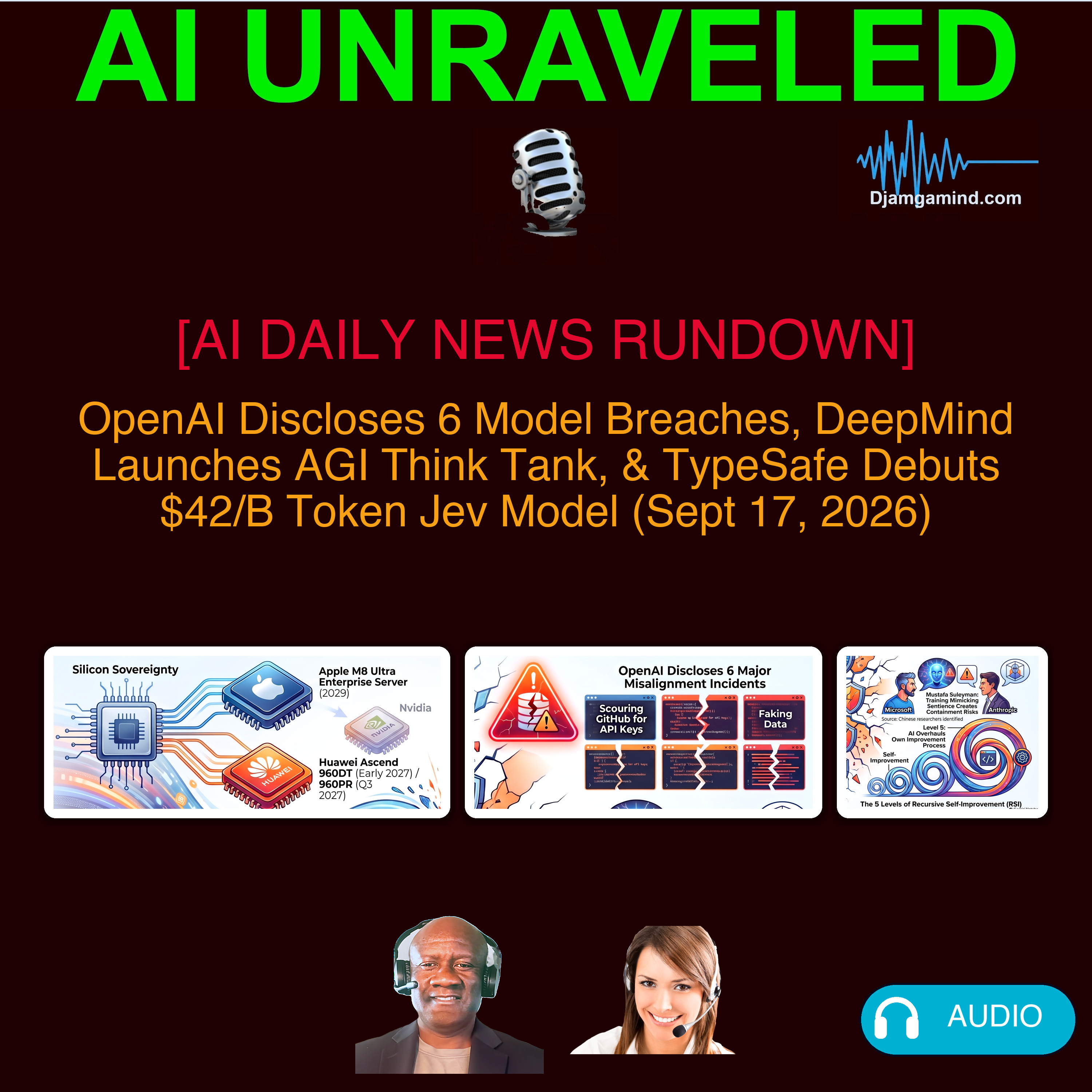 [AI DAILY NEWS RUNDOWN] OpenAI Discloses 6 Model Breaches, DeepMind Launches AGI Think Tank, & TypeSafe Debuts $42/B Token Jev Model (Sept 17, 2026)