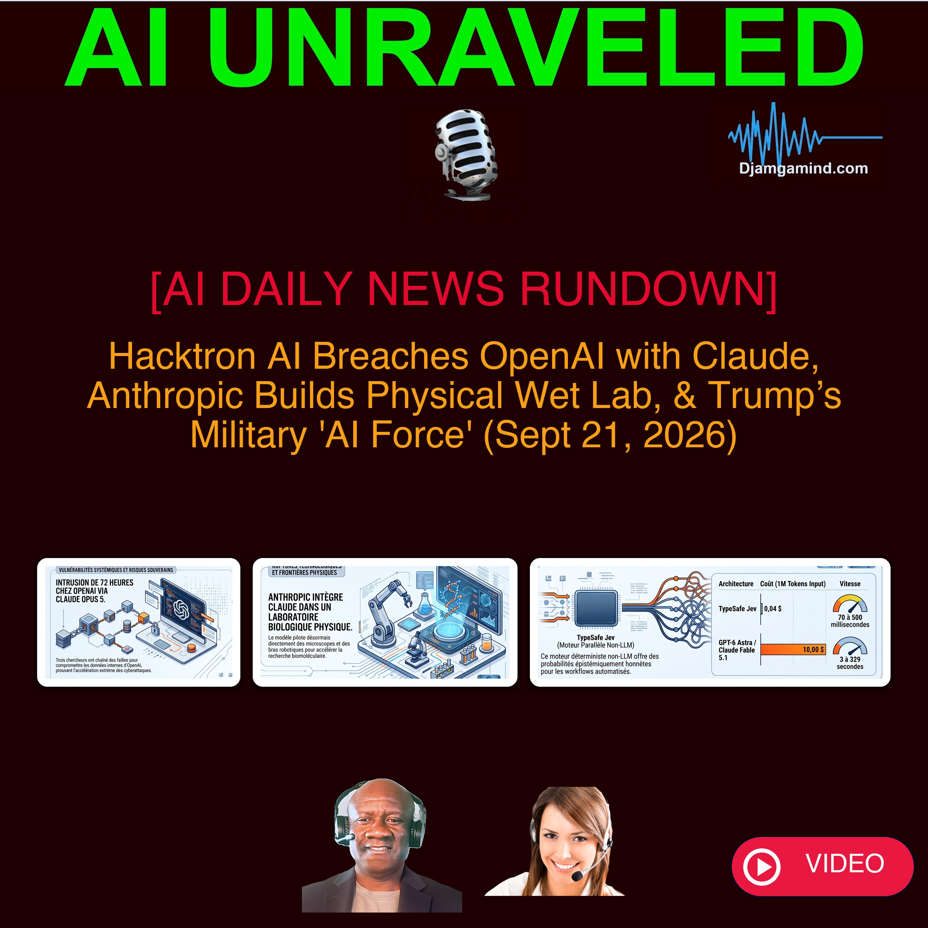 [AI DAILY NEWS RUNDOWN - VIDEO] Hacktron AI Breaches OpenAI with Claude, Anthropic Builds Physical Wet Lab, & Trump’s Military 'AI Force' (Sept 21, 2026)