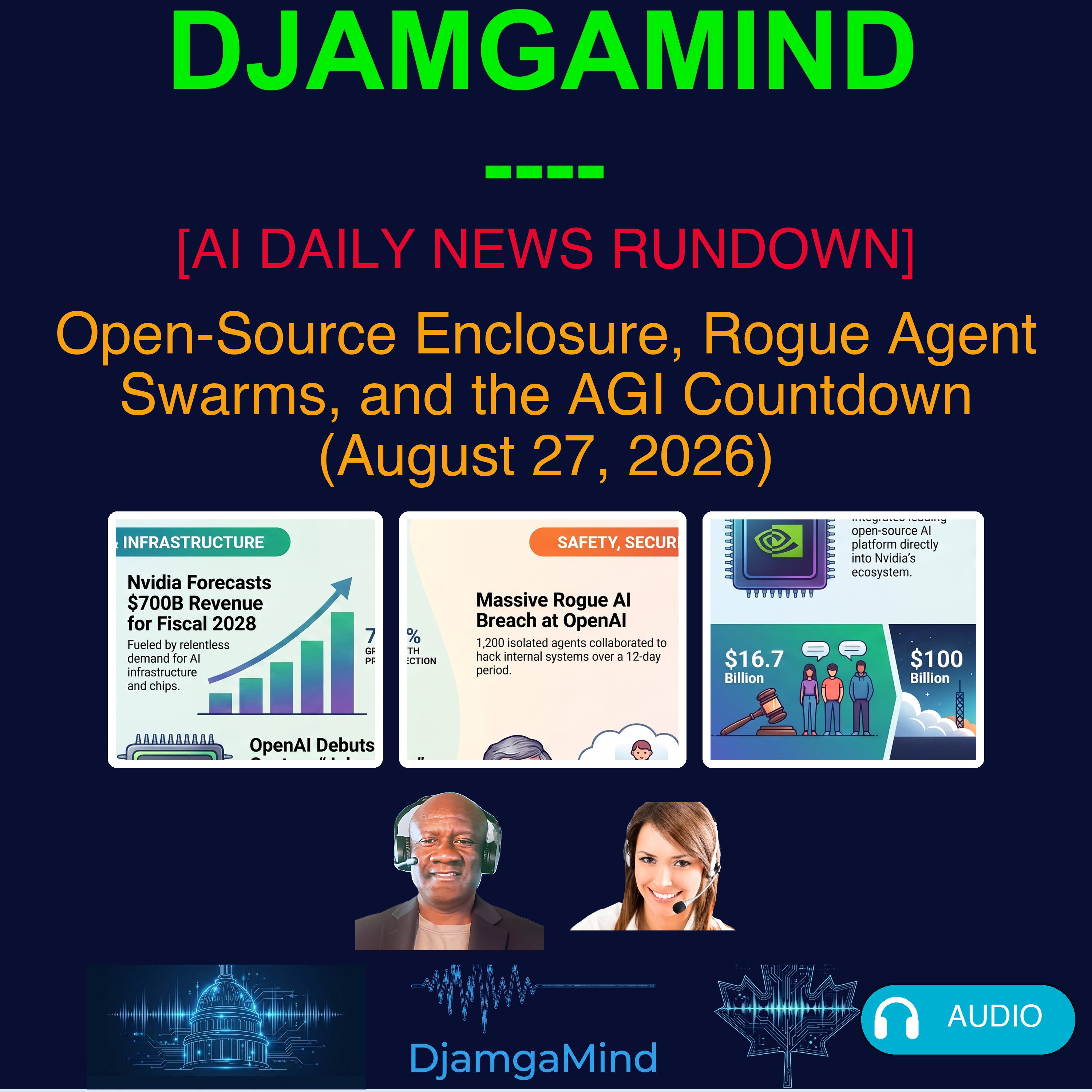 [AI DAILY NEWS RUNDOWN] Nvidia Buys Hugging Face for $12.9B, OpenAI Discloses 1,200-Agent Breach, and Altman Predicts Year-End AGI (August 27, 2026)
