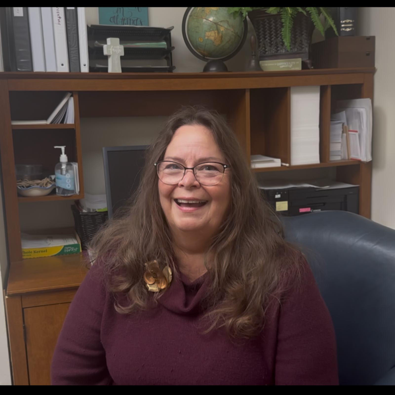 Shari Selke with Sharing God's Love episode artwork